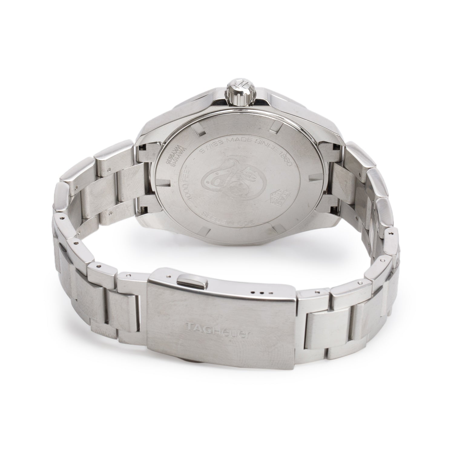 Tag Heuer 2021 Stainless Steel Aquaracer 44 MM Quartz Watch WAY101B Black Dial w/ Box & Papers