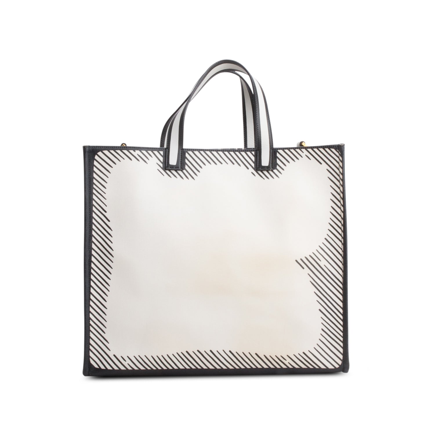 Fendi x Joshua Vides 2020 White Fendi Logo Print Tote