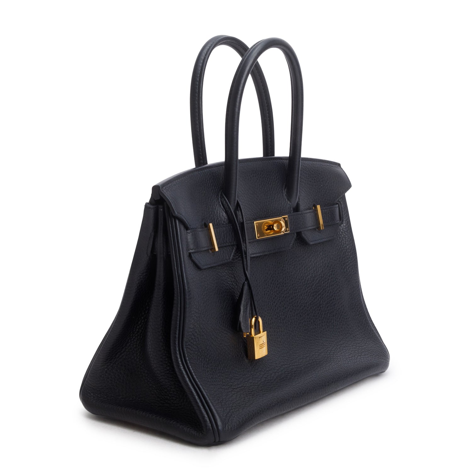 Hermes Black Taurillon Clemence Birkin 30