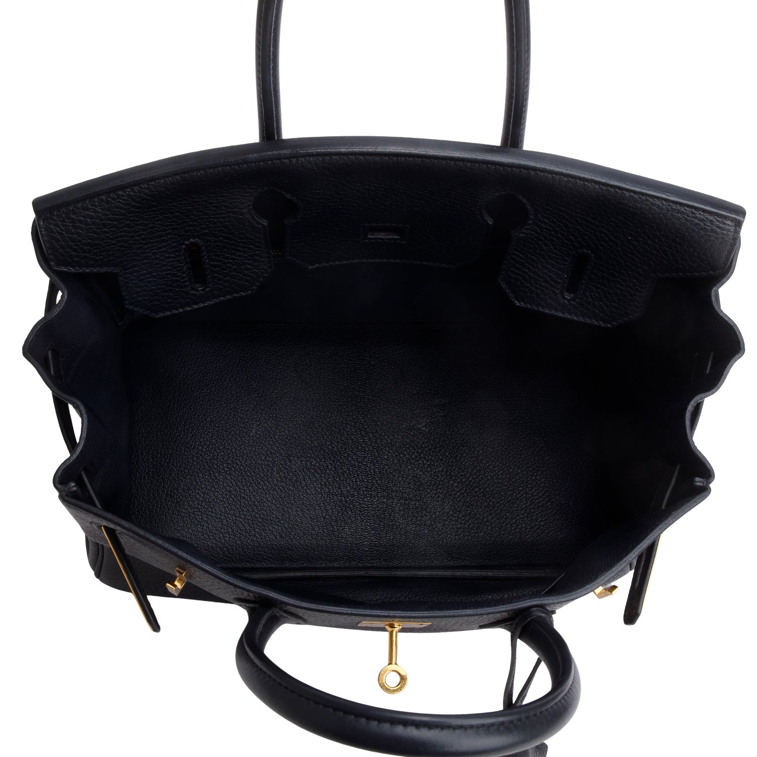 Hermes Black Taurillon Clemence Birkin 30