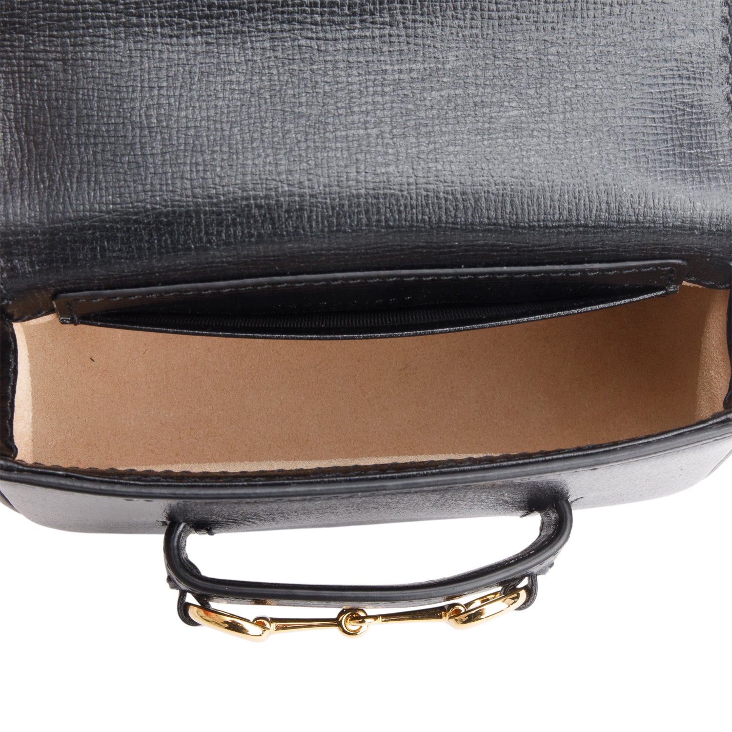 Gucci Black Azalea Calfskin Web Monogram Horsebit 1955 Wallet on Strap w/ Box