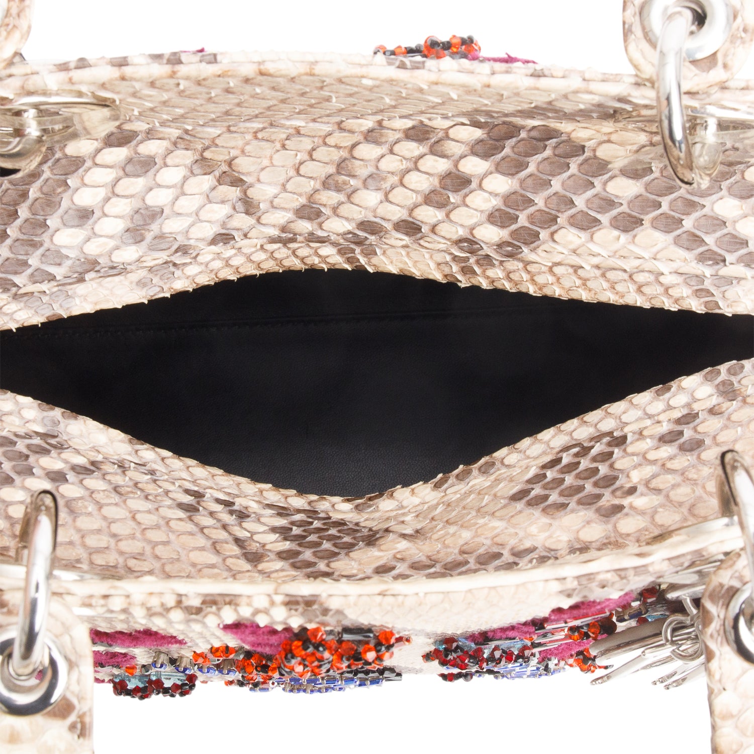 Christian Dior Python Medium Lady Dior w/ Authenticity Card & Strap