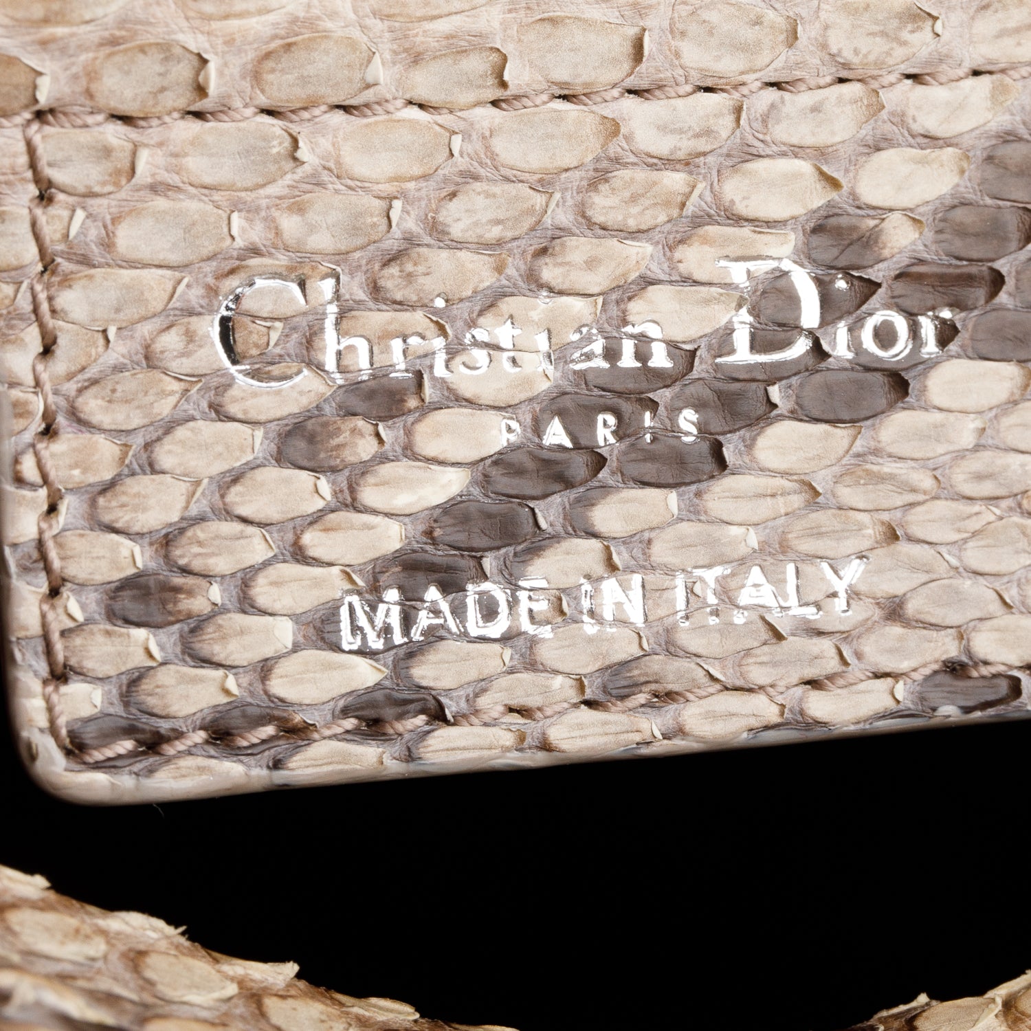 Christian Dior Python Medium Lady Dior w/ Authenticity Card & Strap
