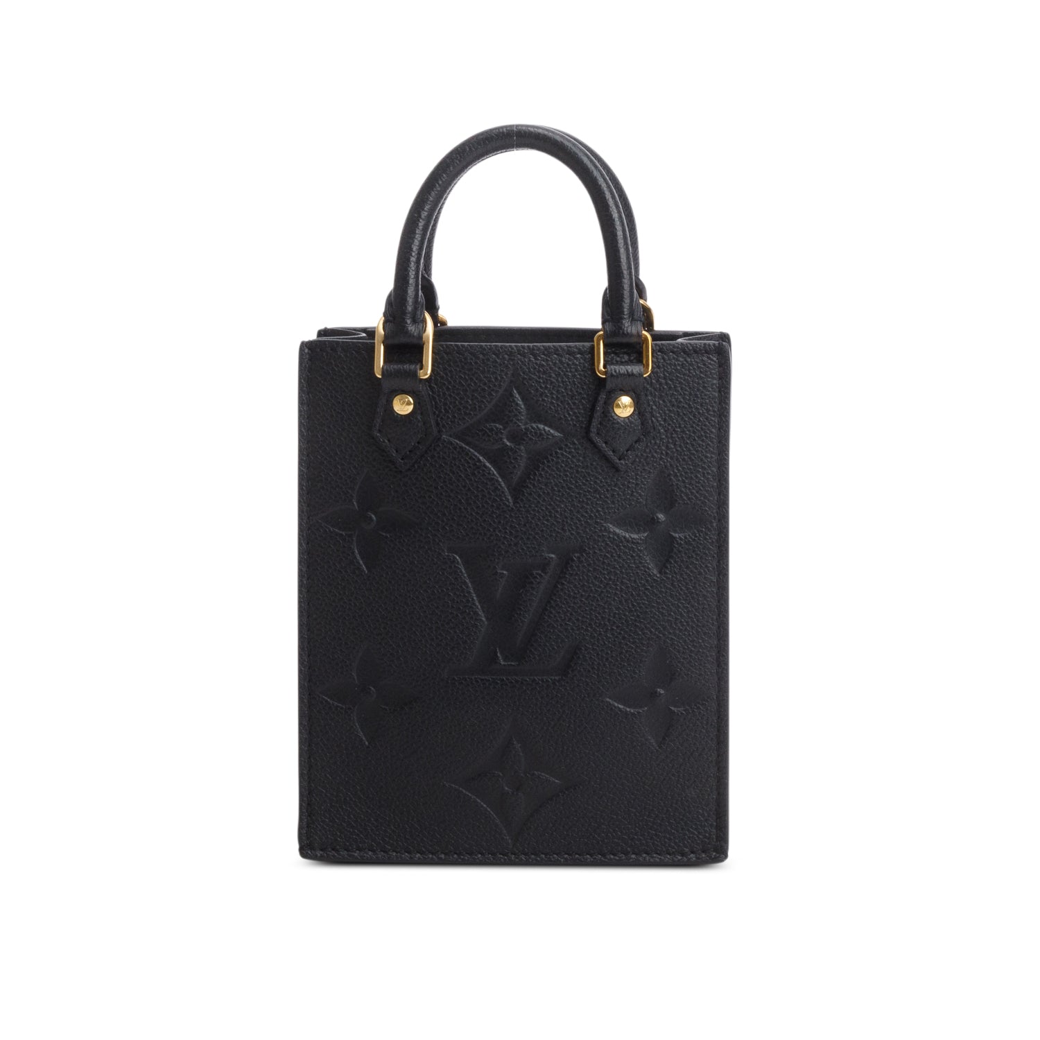 Louis Vuitton Black Empreinte Monogram Giant Petit Sac Plat w/ Strap