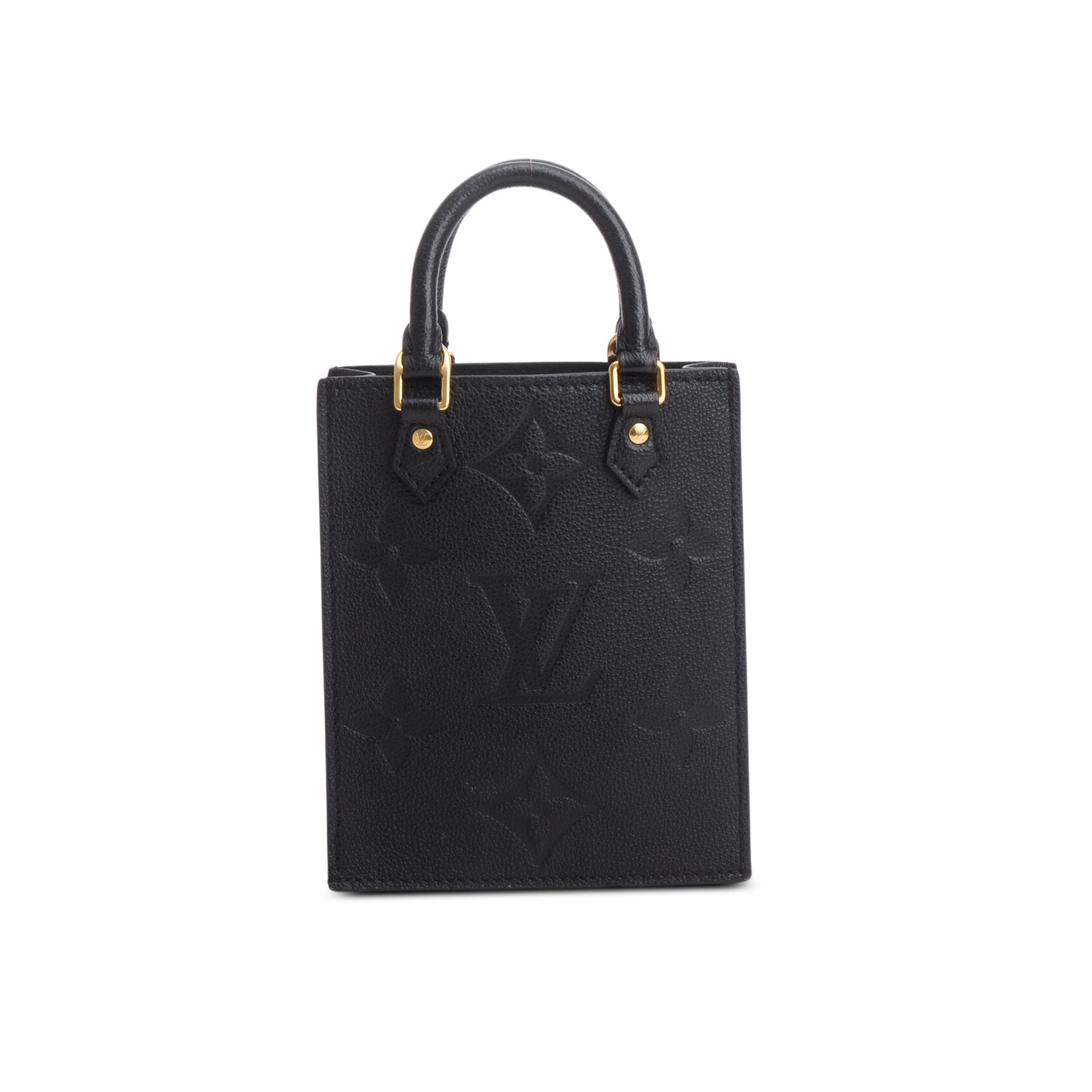 Louis Vuitton Black Empreinte Monogram Giant Petit Sac Plat w/ Strap