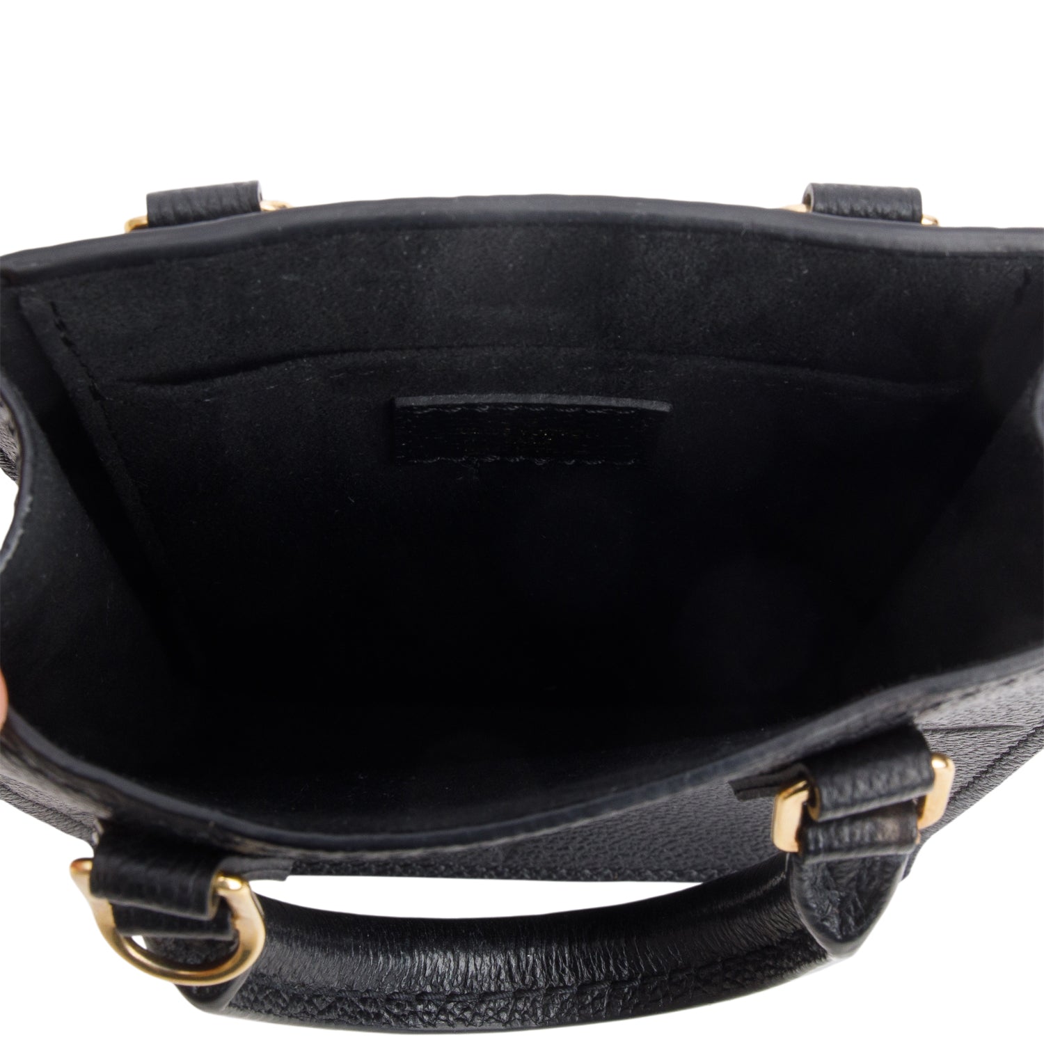 Louis Vuitton Black Empreinte Monogram Giant Petit Sac Plat w/ Strap