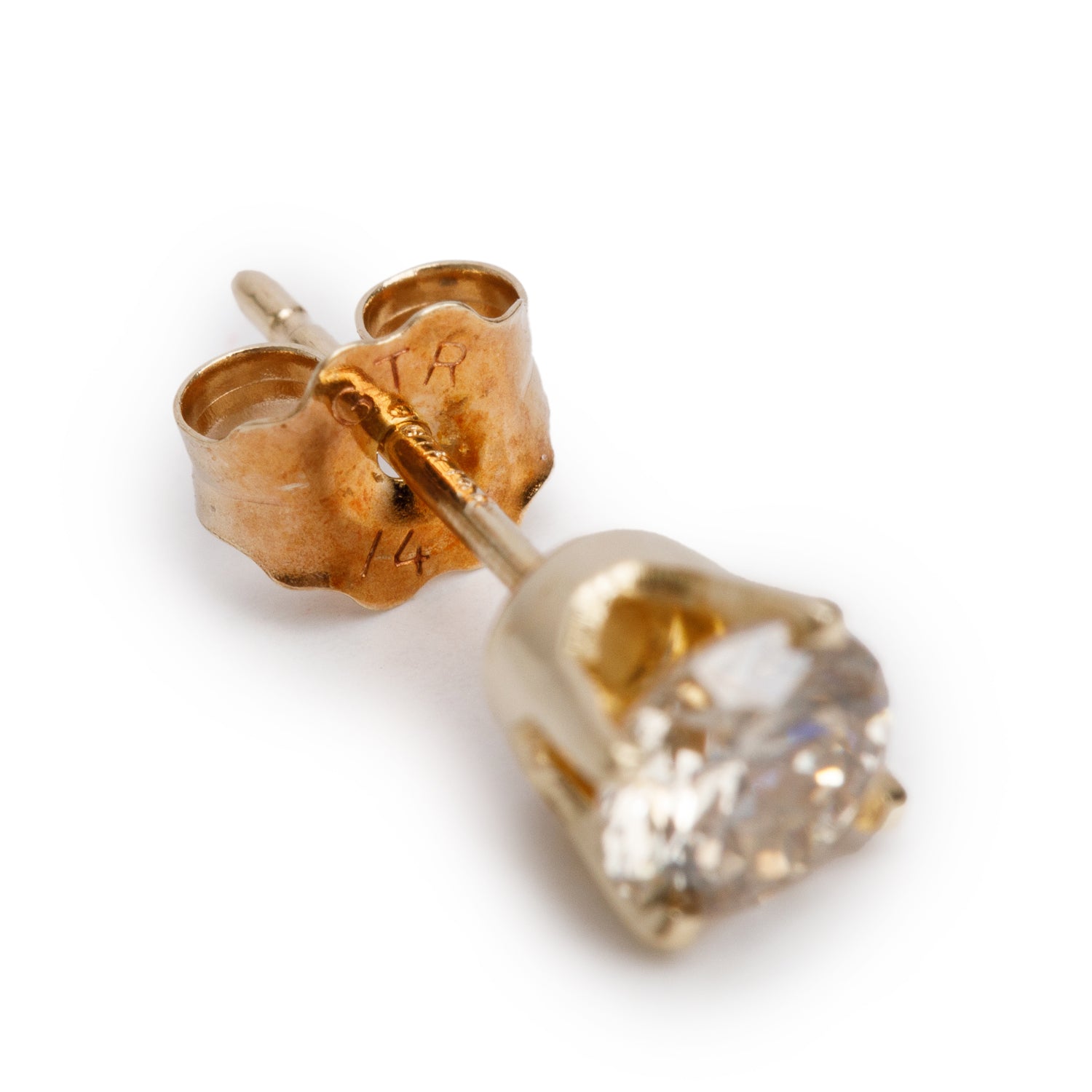 14k Yellow Gold 0.60 tcw. Diamond Stud Earrings