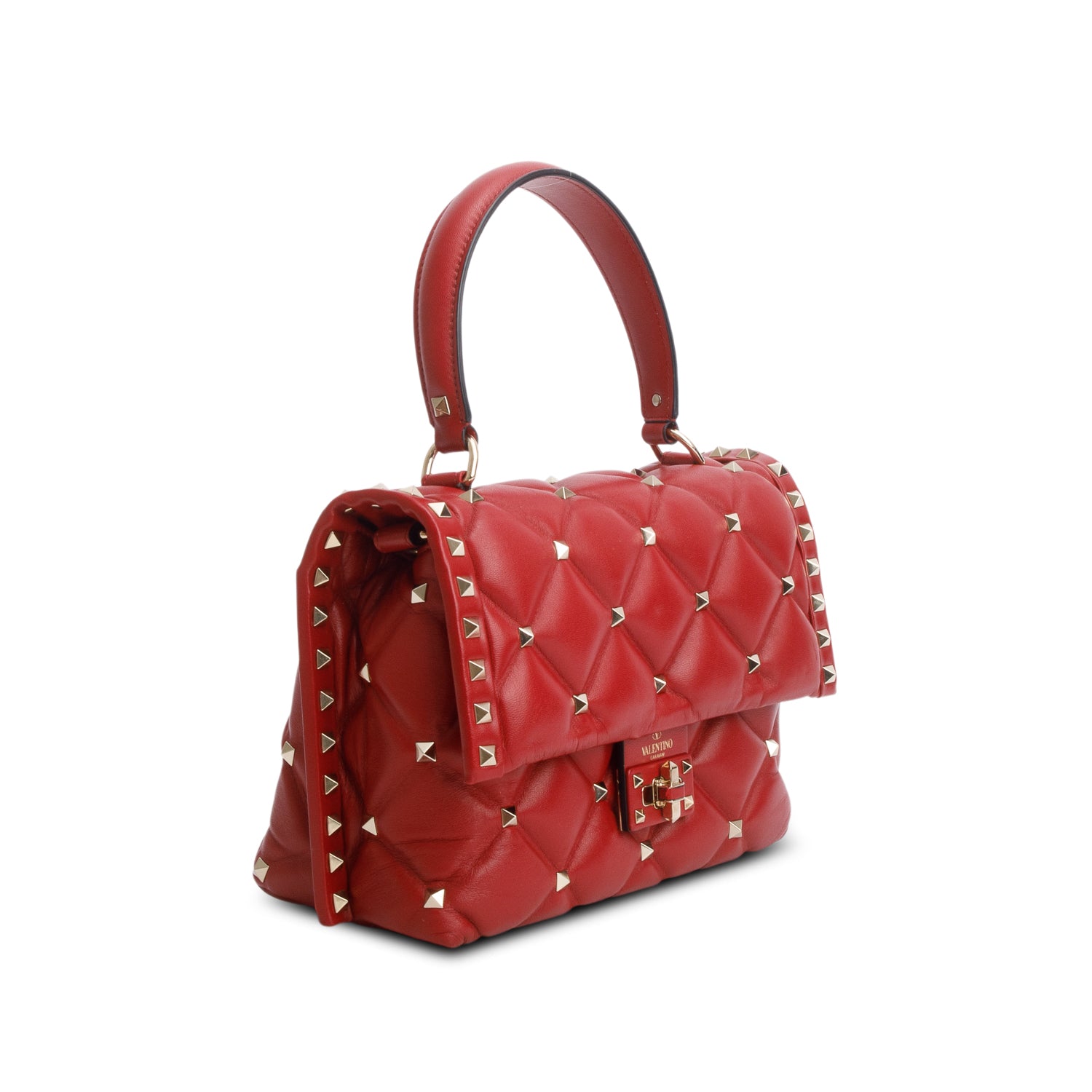 Valentino Nappa Medium Candystud Top Handle Bag w/ Strap & Receipt