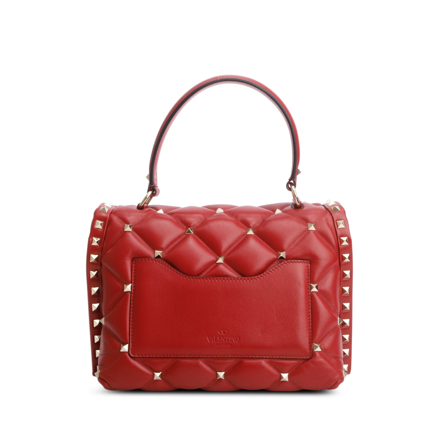 Valentino Nappa Medium Candystud Top Handle Bag w/ Strap & Receipt