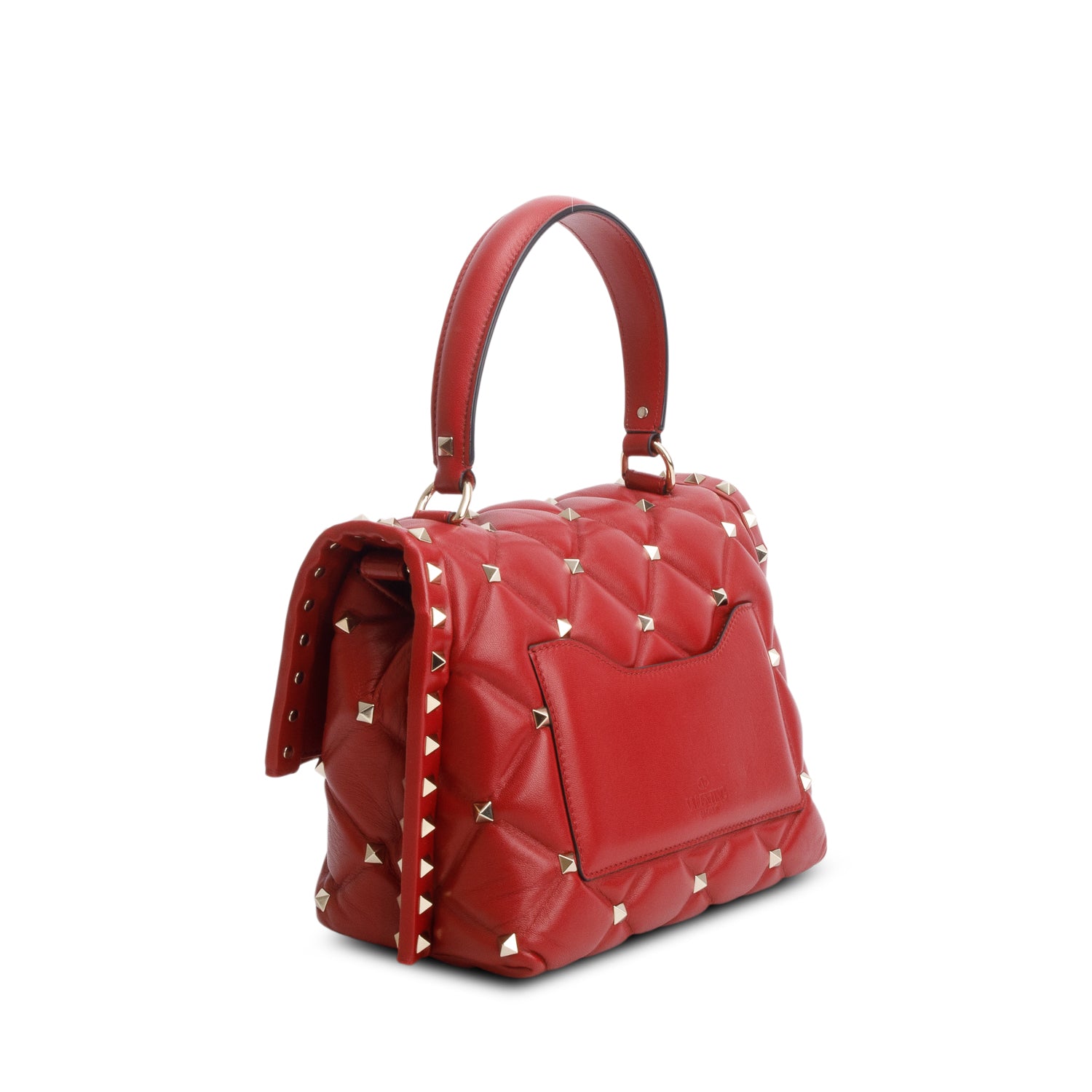 Valentino Nappa Medium Candystud Top Handle Bag w/ Strap & Receipt