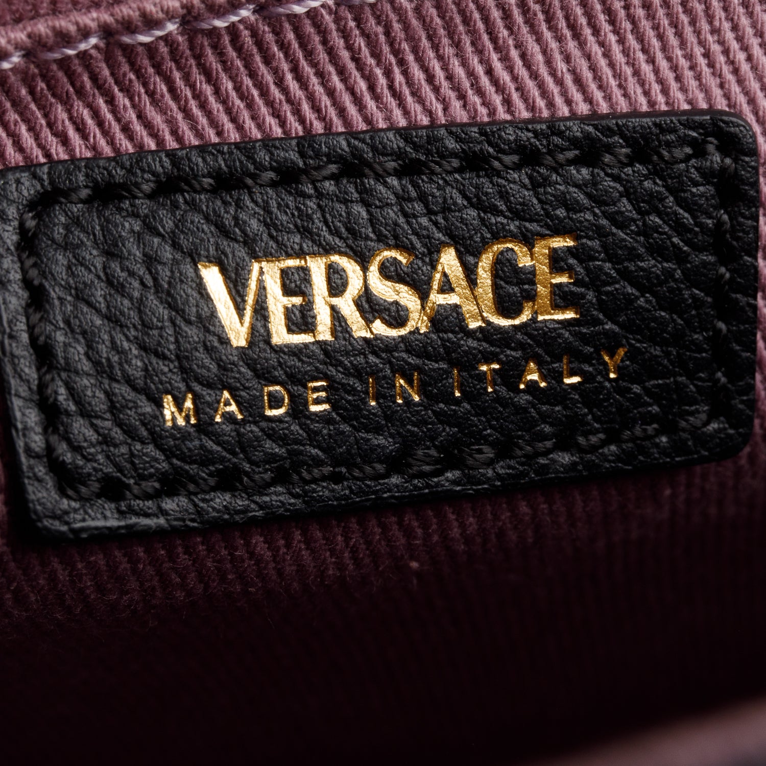 Versace Black Grained Calfskin La Medusa Flap Shoulder Bag