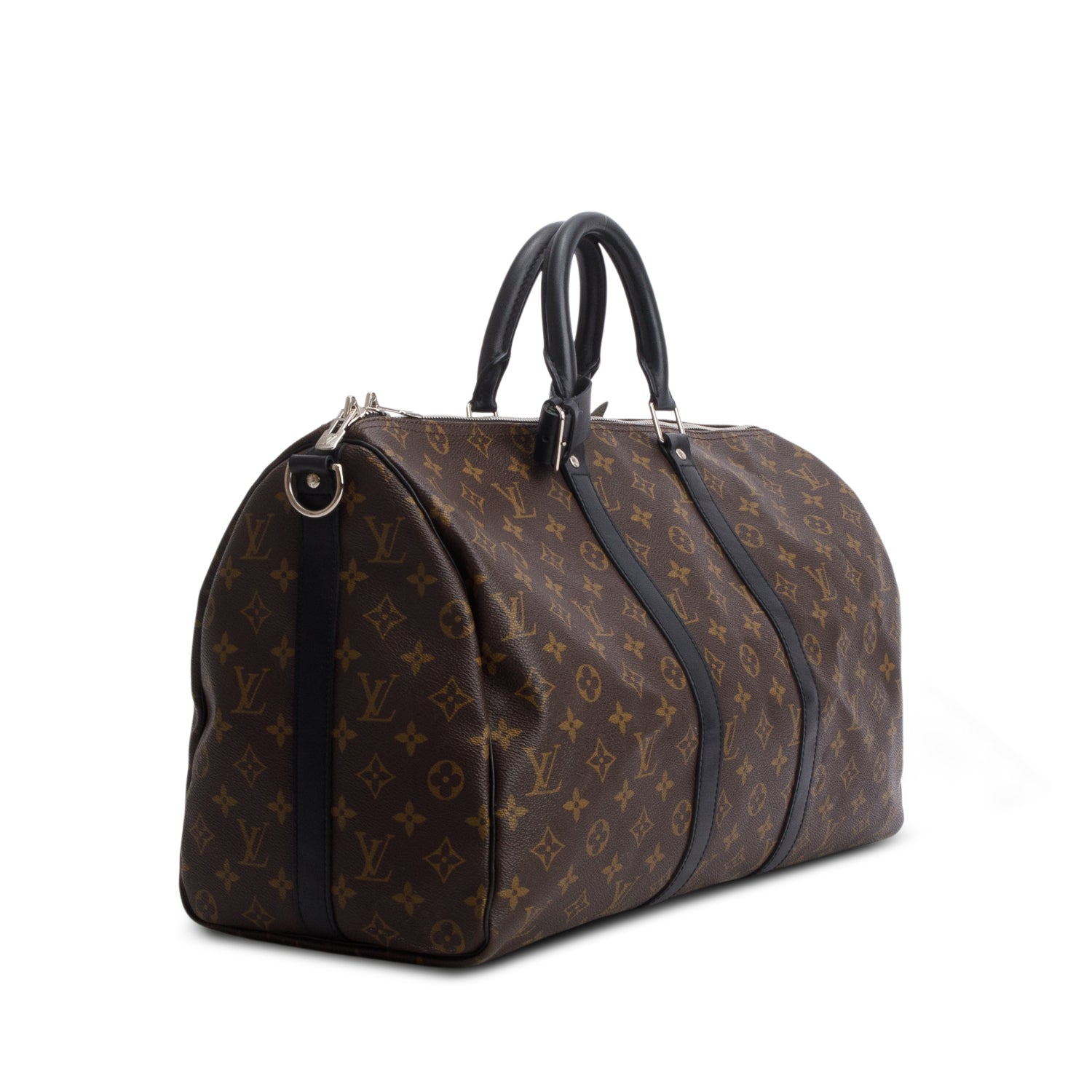 Louis Vuitton Monogram Macassar Keepall Bandouliere 45 w/ Box