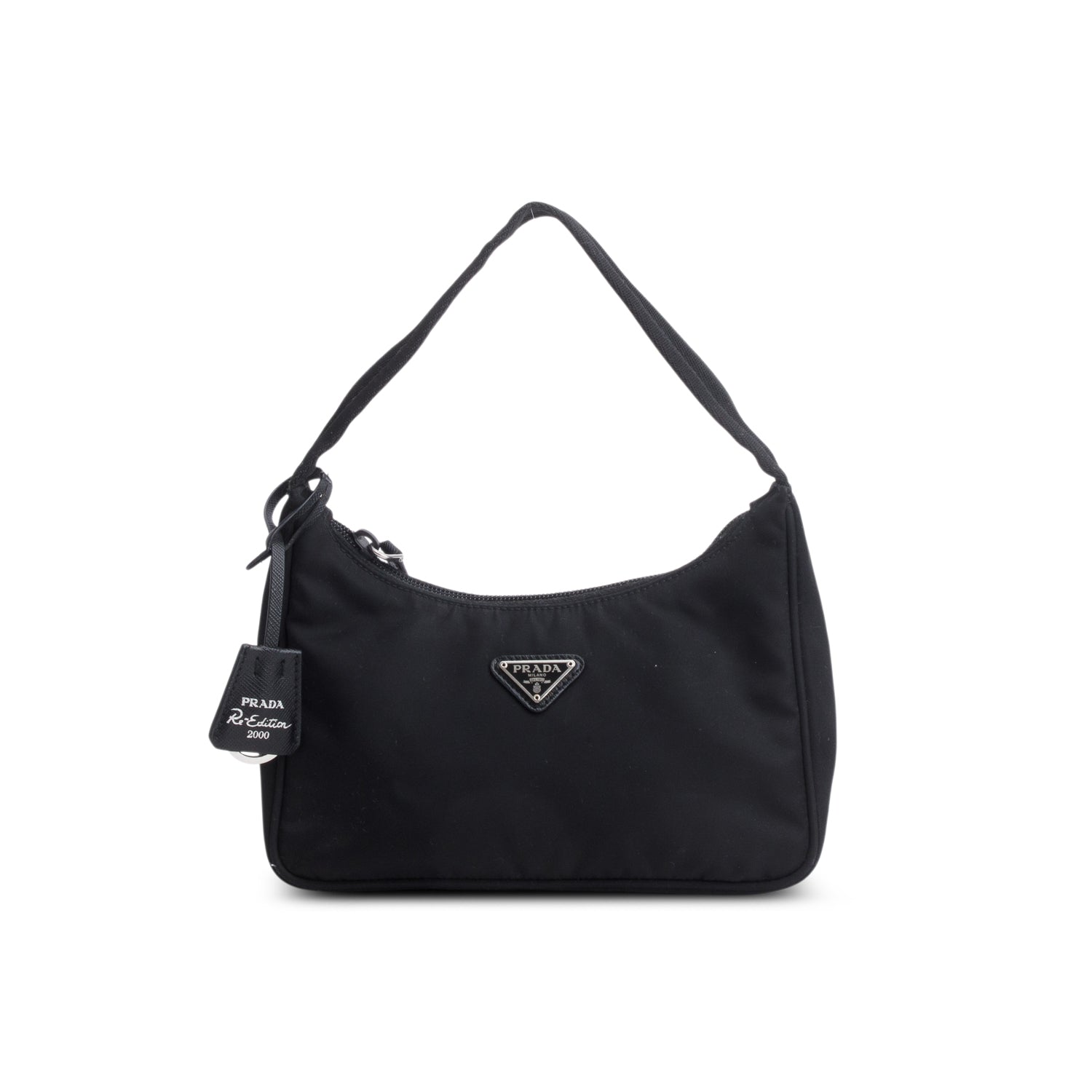 Prada Black Re-Nylon Saffiano Re-Edition 2000 Mini Bag w/ Authenticity Card