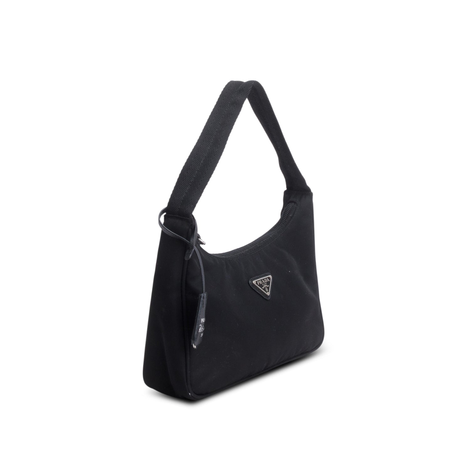 Prada Black Re-Nylon Saffiano Re-Edition 2000 Mini Bag w/ Authenticity Card