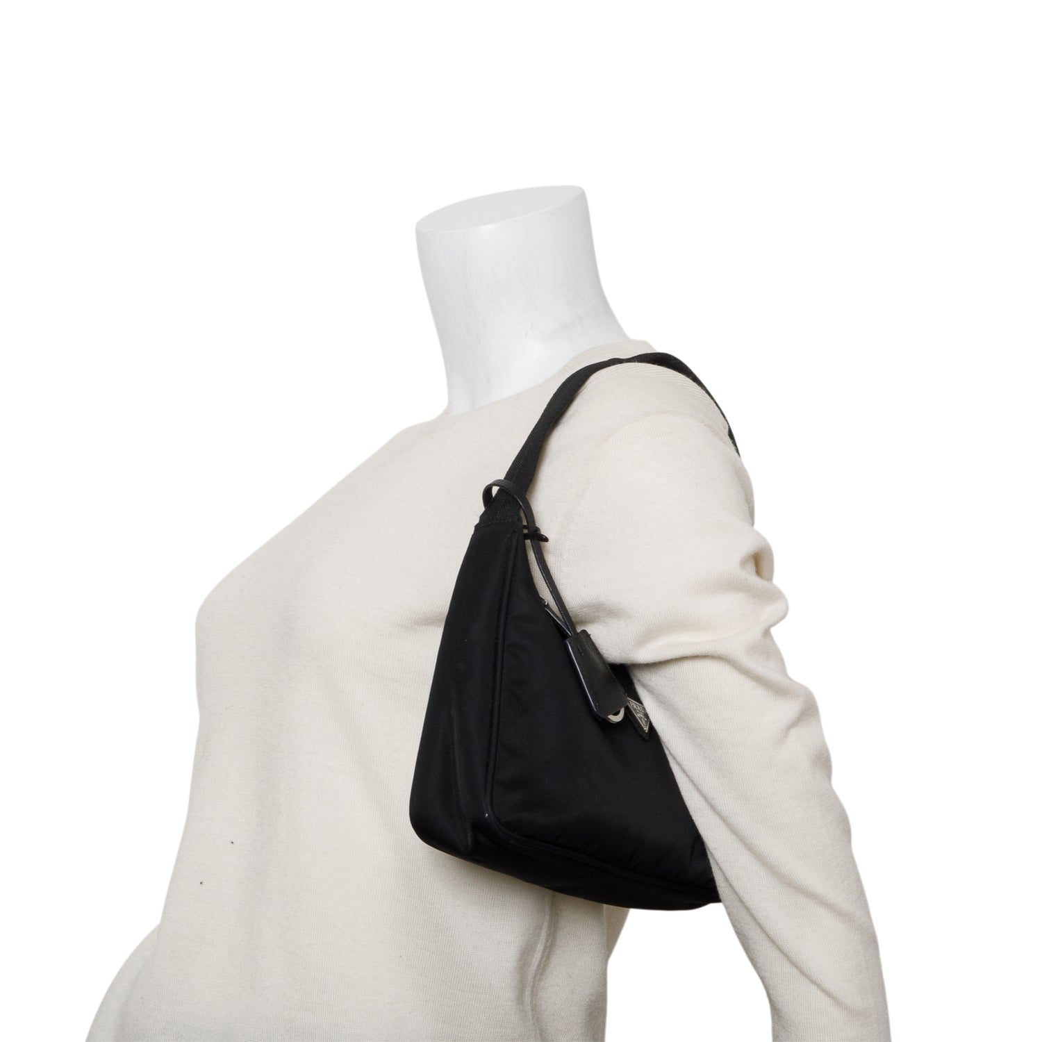 Prada Black Re-Nylon Saffiano Re-Edition 2000 Mini Bag w/ Authenticity Card