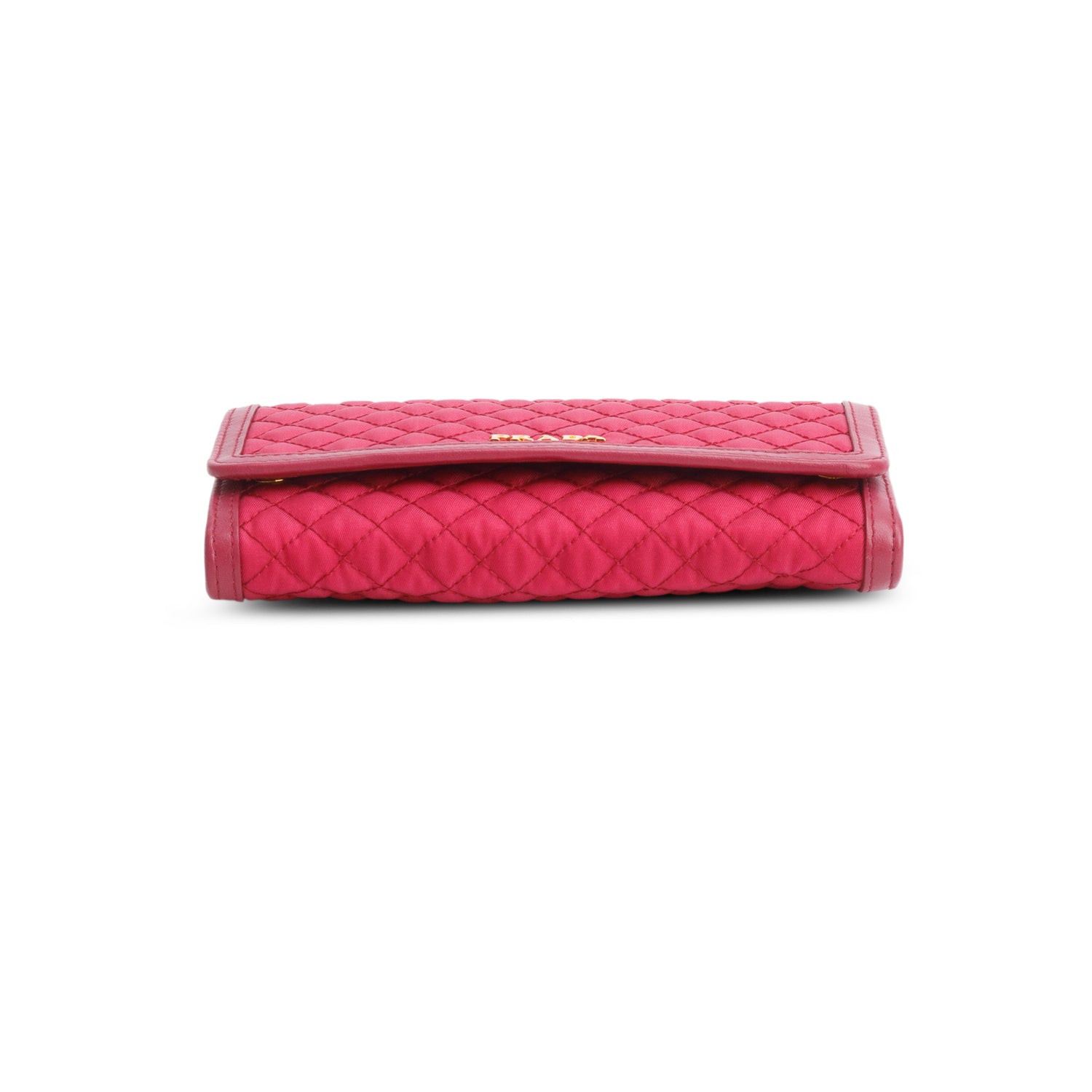 Prada Pink Tessuto Nylon Quilted Crossbody Wallet on Strap w/ Box & Authenticity Card