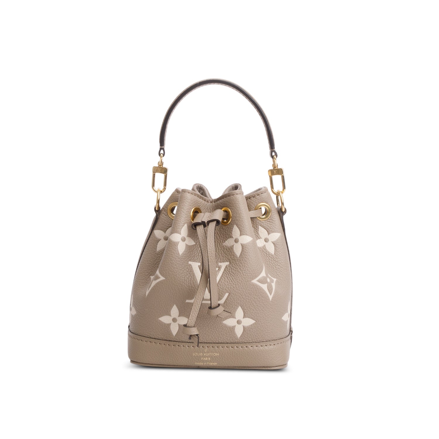 Louis Vuitton 2024 Tourterelle Empreinte Monogram Giant Nano Noe w/ Receipt & Strap