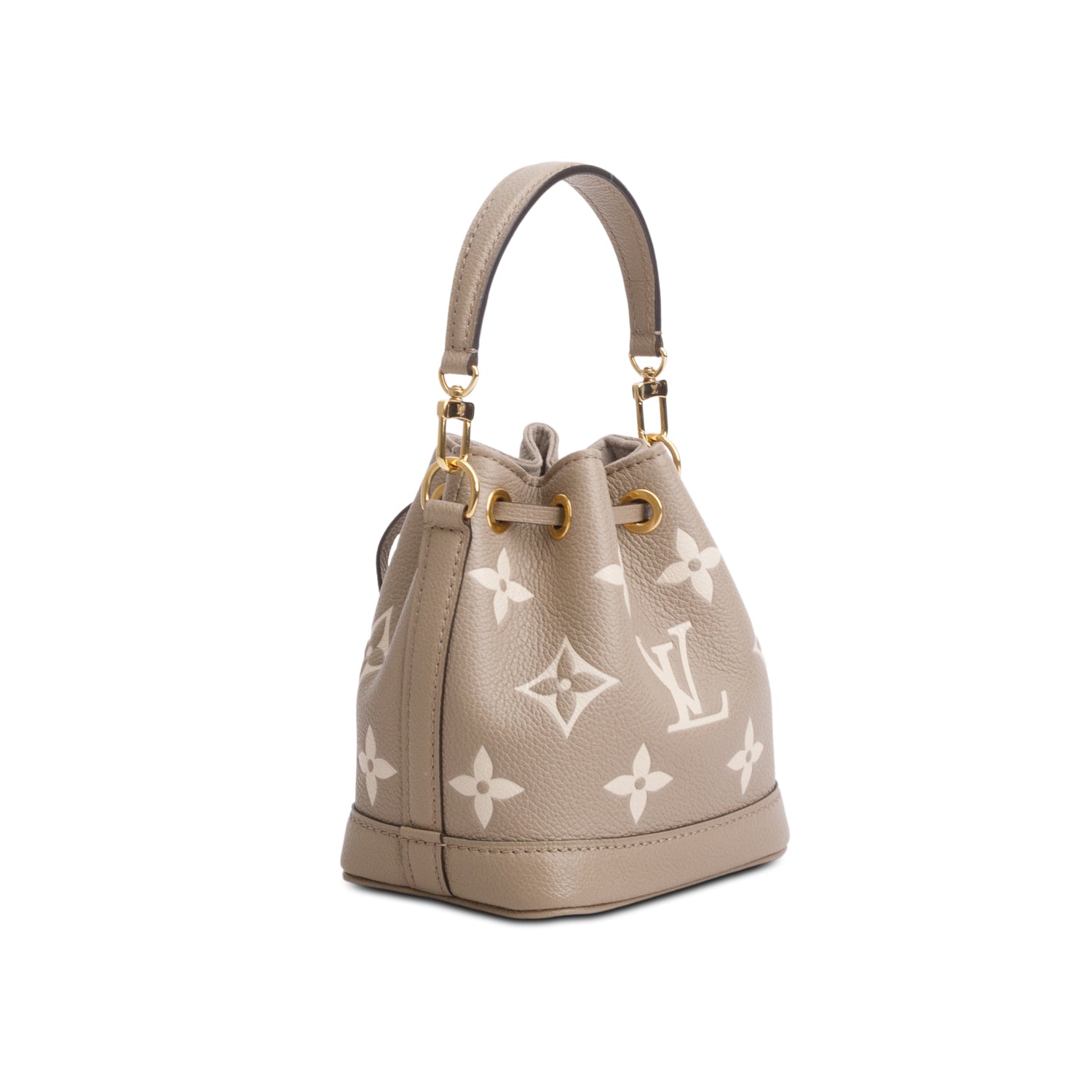 Louis Vuitton 2024 Tourterelle Empreinte Monogram Giant Nano Noe w/ Receipt & Strap