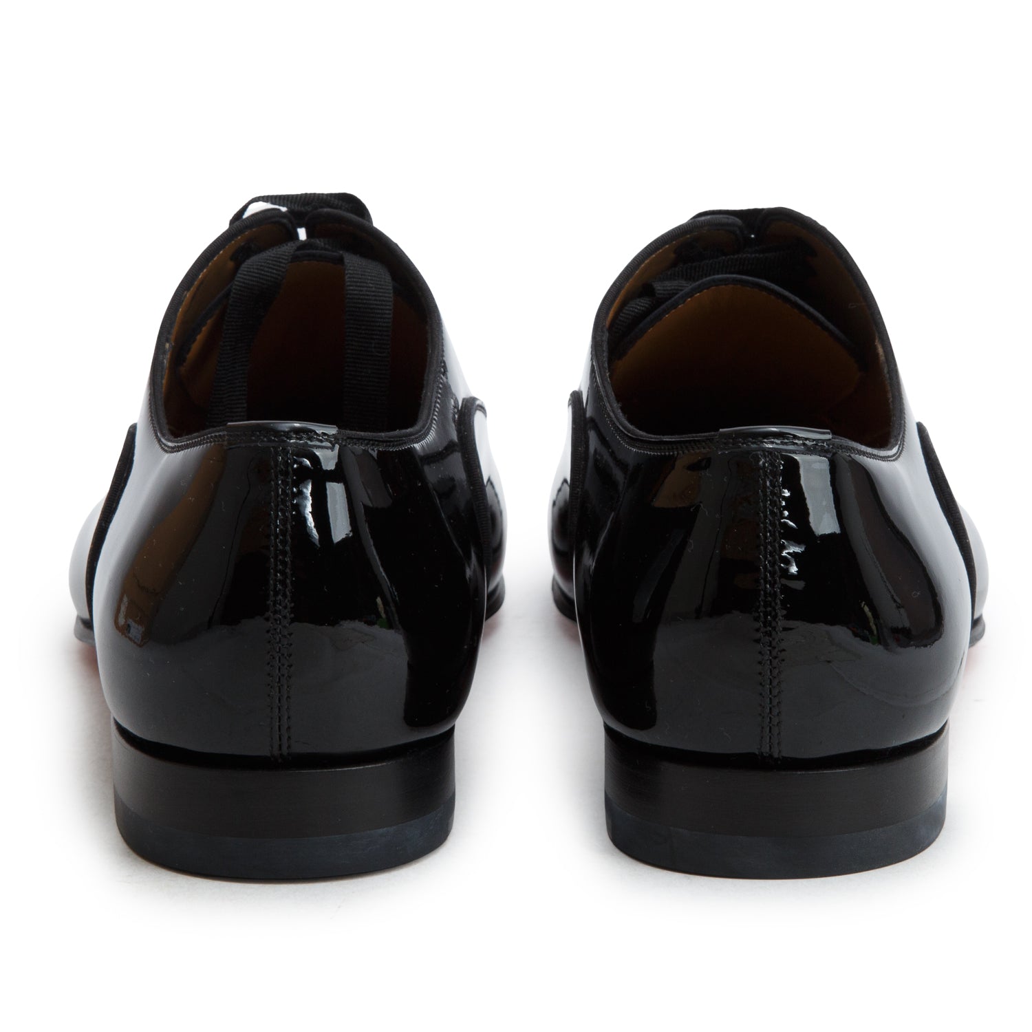 Christian Louboutin 2025 Black Patent Leather Greggo Oxfords, Men's Size 42 w/ Box & Receipt