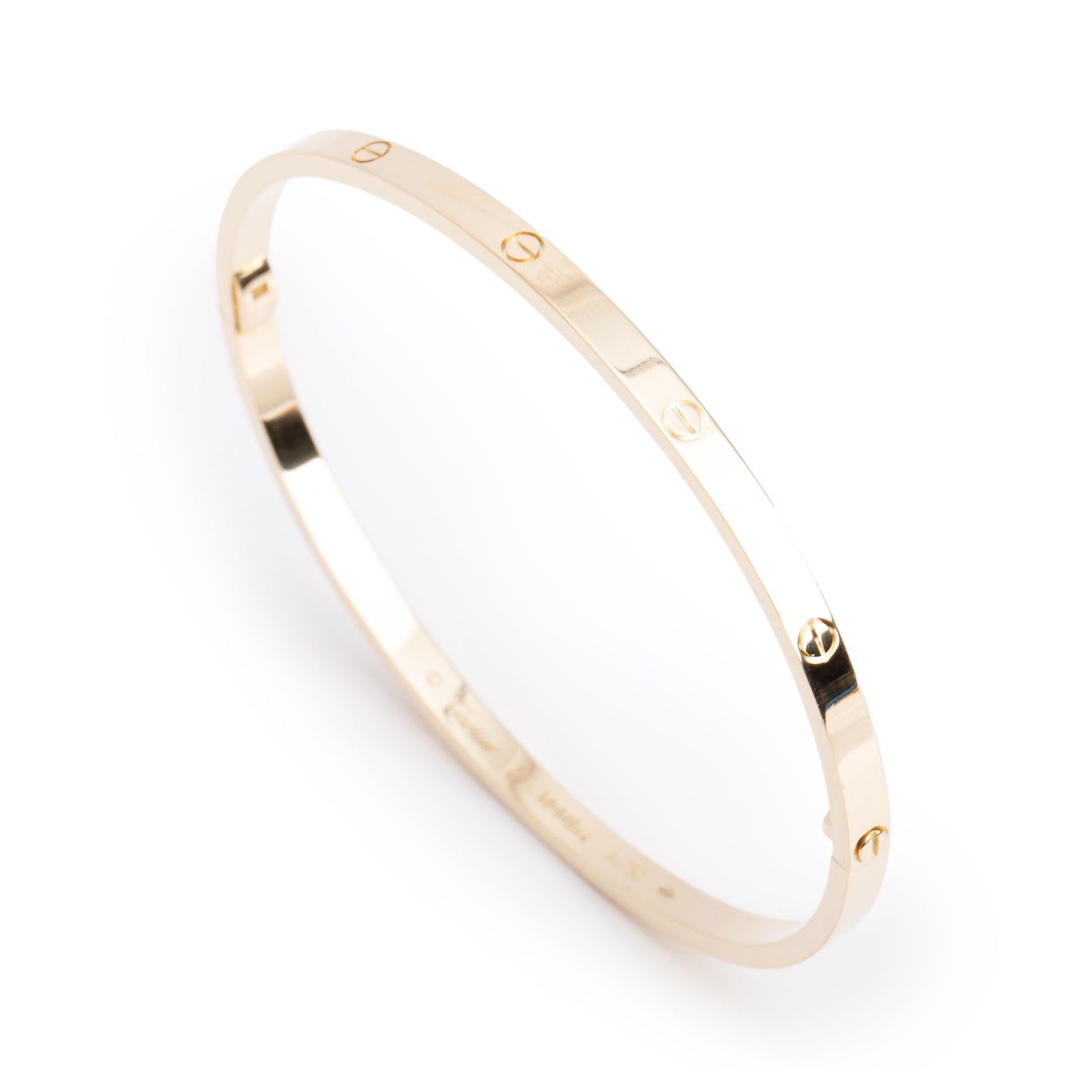 Cartier 18k Yellow Gold 3.65 MM Love Bracelet, Small Model, Size 20 w/ Box & Certificate