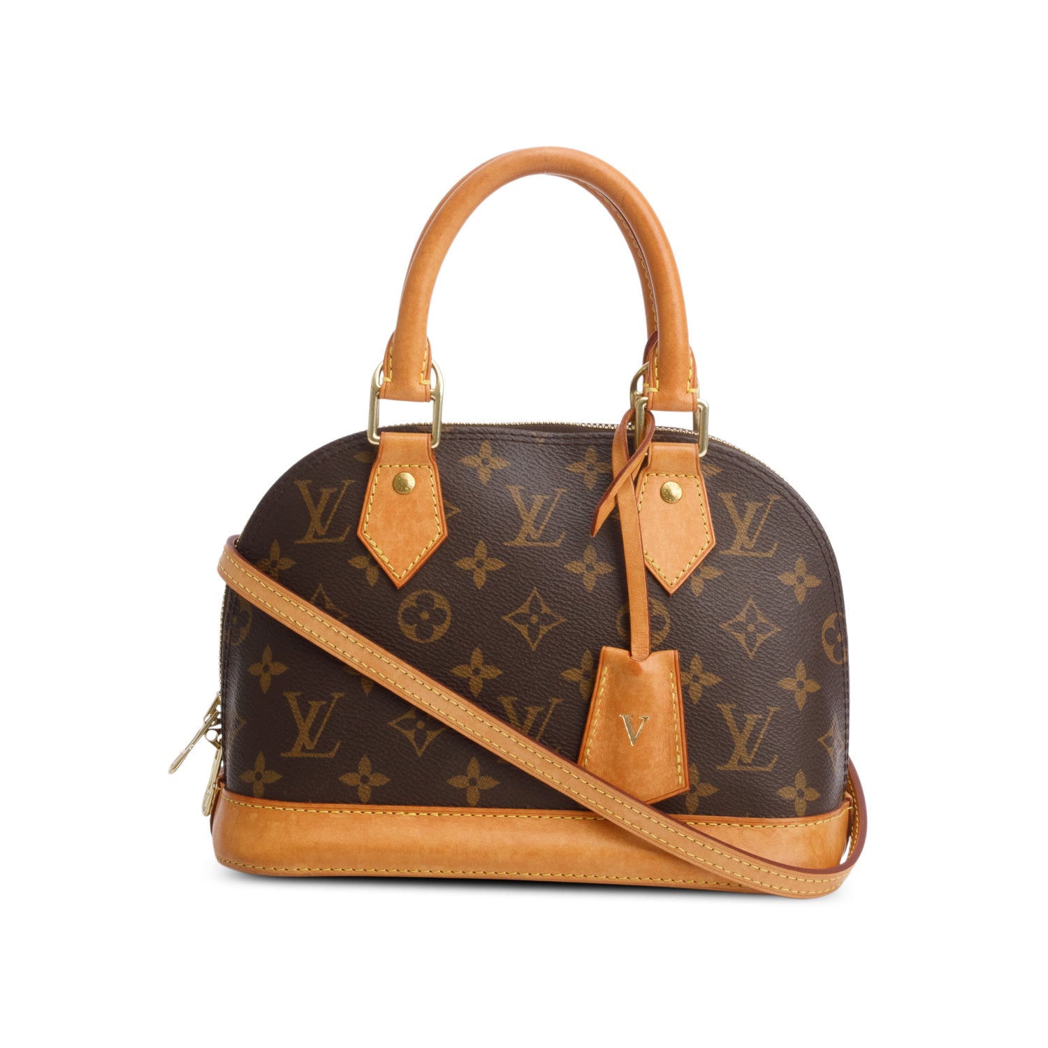 Louis Vuitton Monogram Alma BB w/ Strap & Receipt