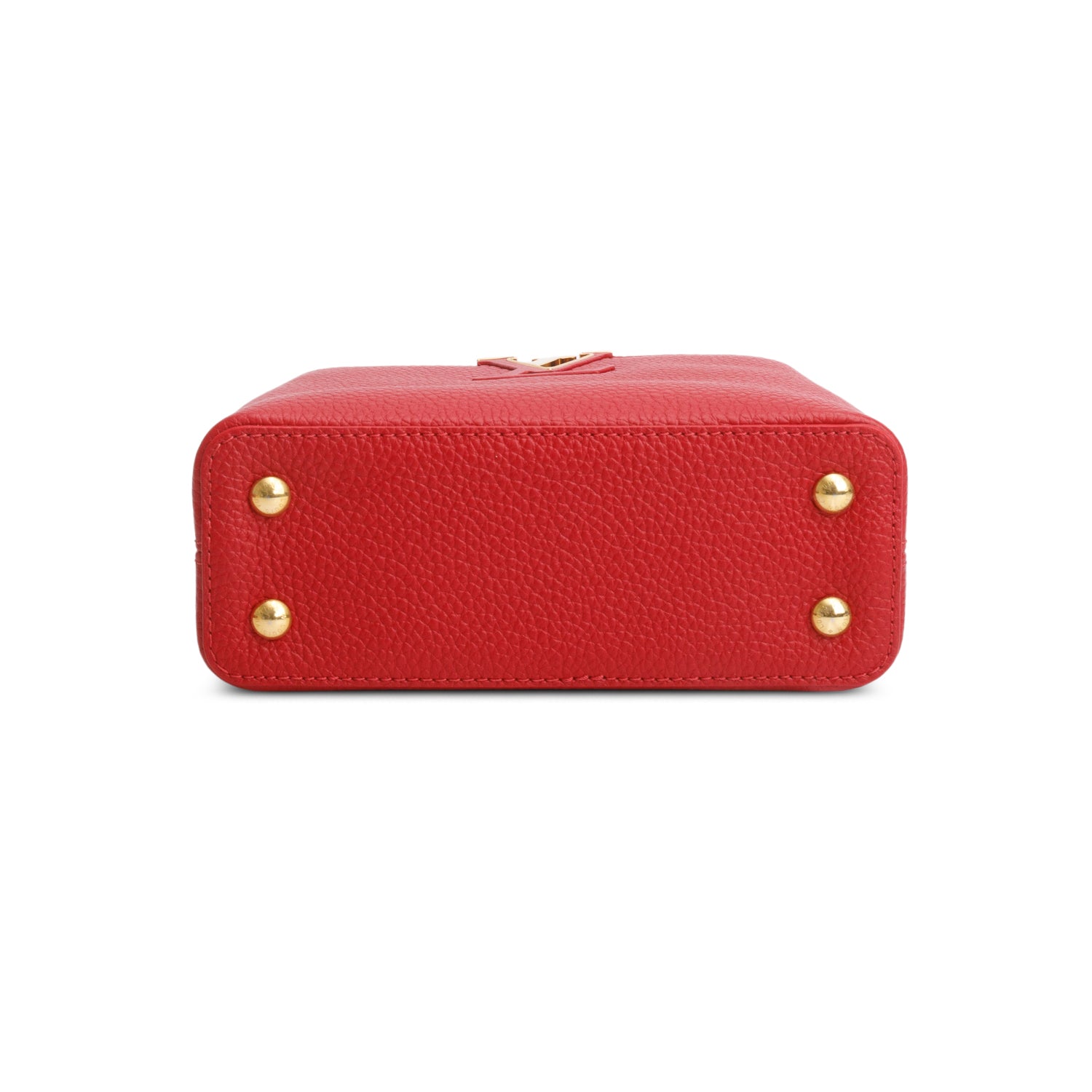 Louis Vuitton 2022 Red Taurillon Mini Capucines w/ Strap & Receipt