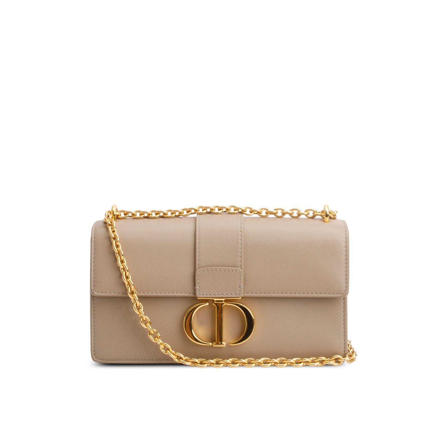Christian Dior 2022 Brown Calfskin 30 Montaigne East-West Chain Bag w/ Box