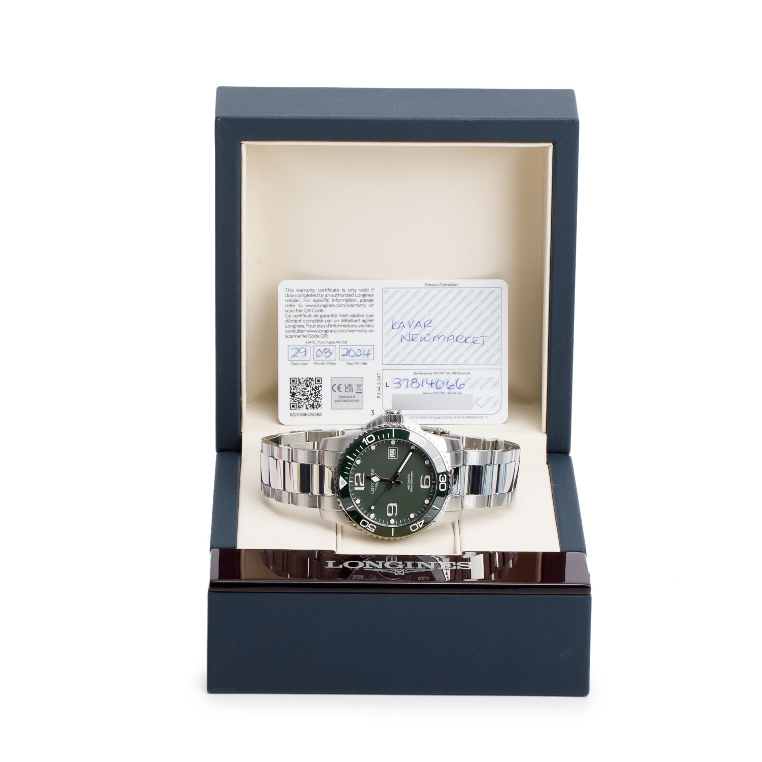 Longines 2024 Stainless Steel HydroConquest 41 MM Automatic Watch Black Dial w/ Box & Papers