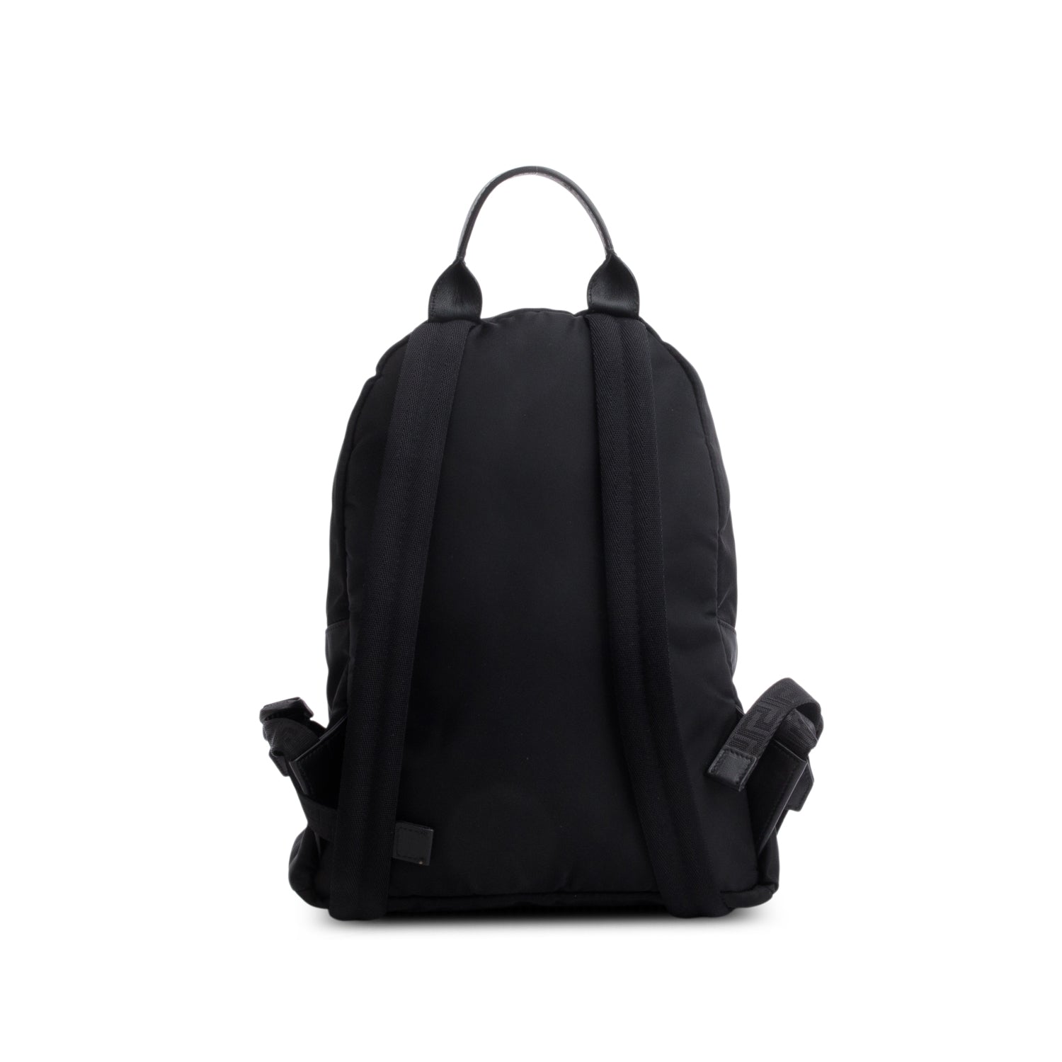 Versace Black Nylon Logo Print Backpack
