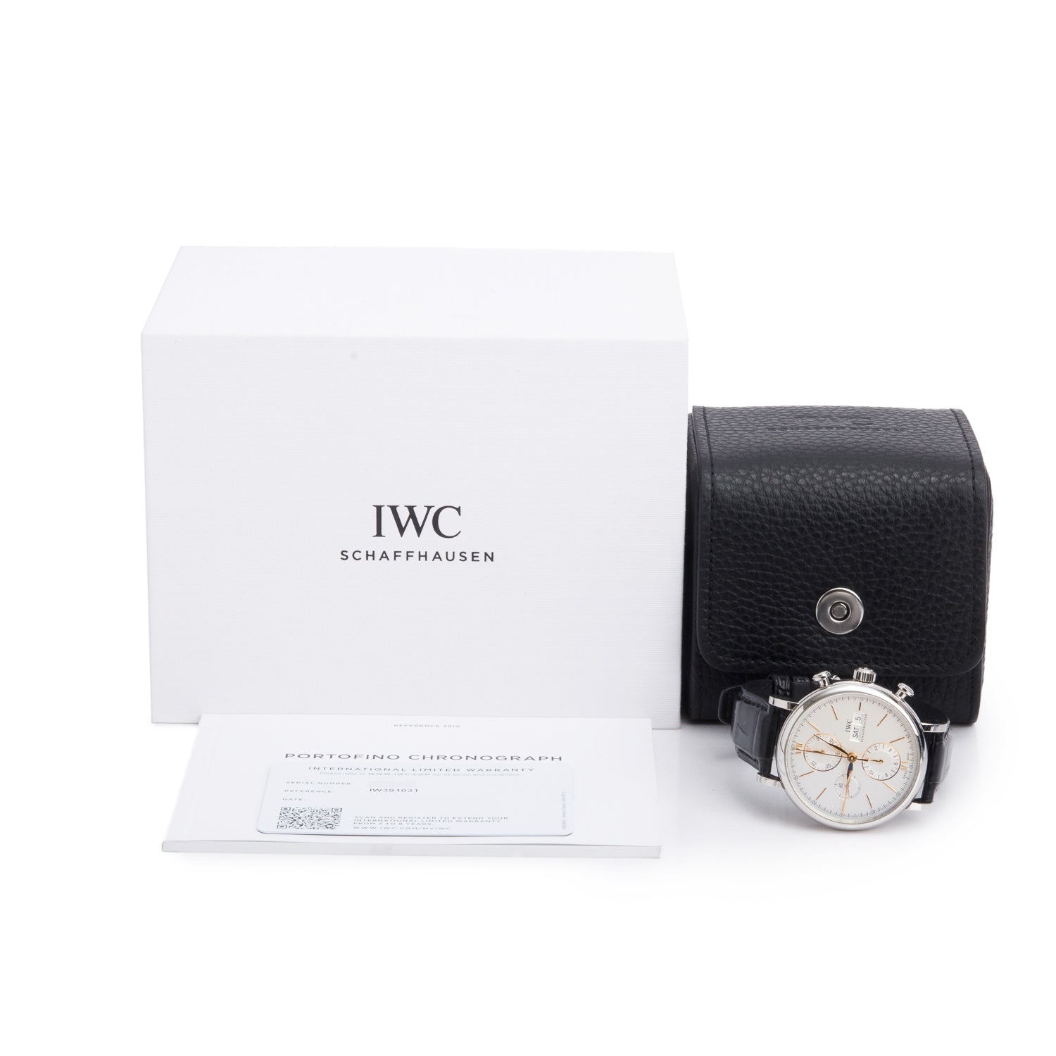 IWC Stainless Steel Portofinio 42 MM Chronograph Automatic Watch Silver Dial IW391031 w/ Box & Papers