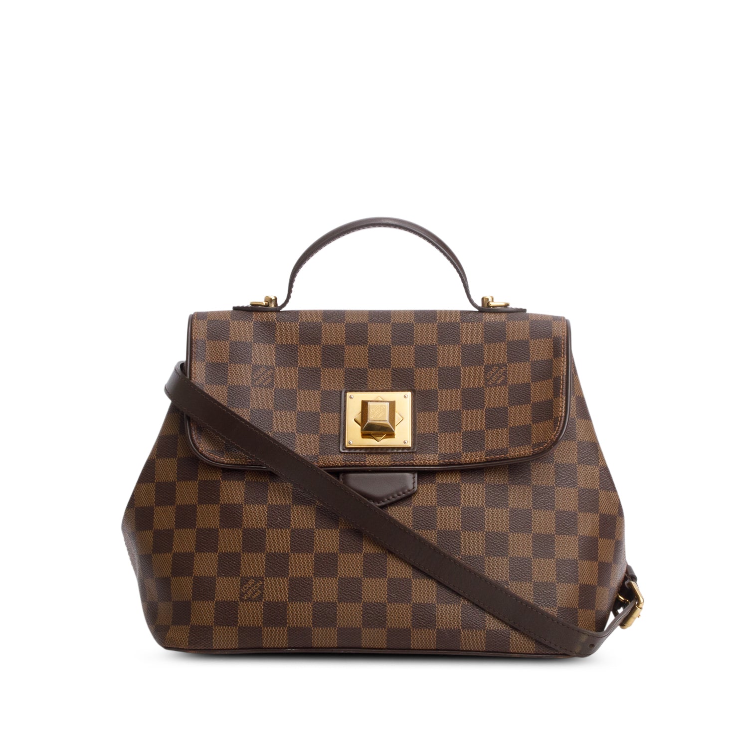 Louis Vuitton Damier Ebene Bergamo MM w/ Receipt & Strap