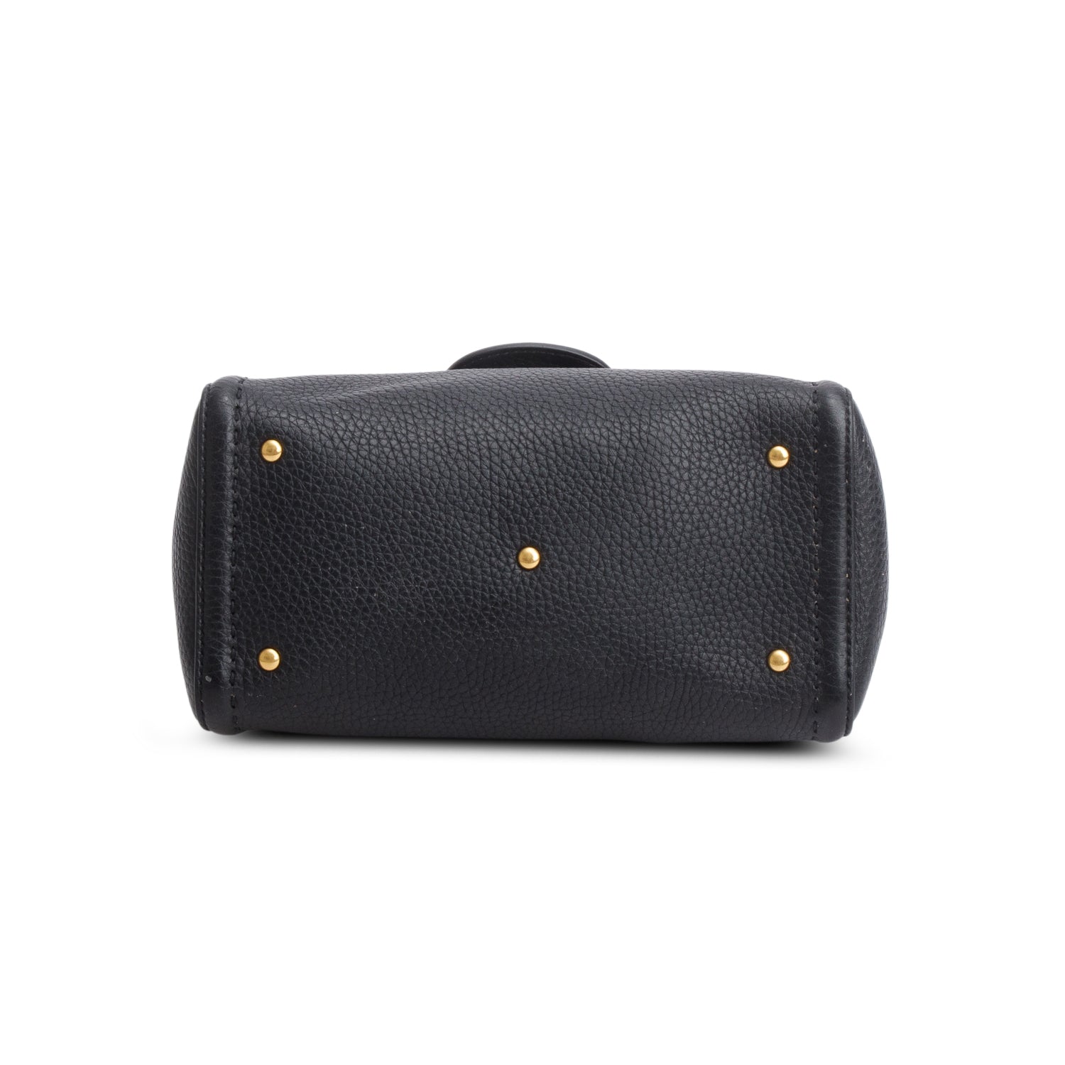 Valentino Black Grainy Calfskin VLogo All Time Small Top Handle Bag w/ Strap