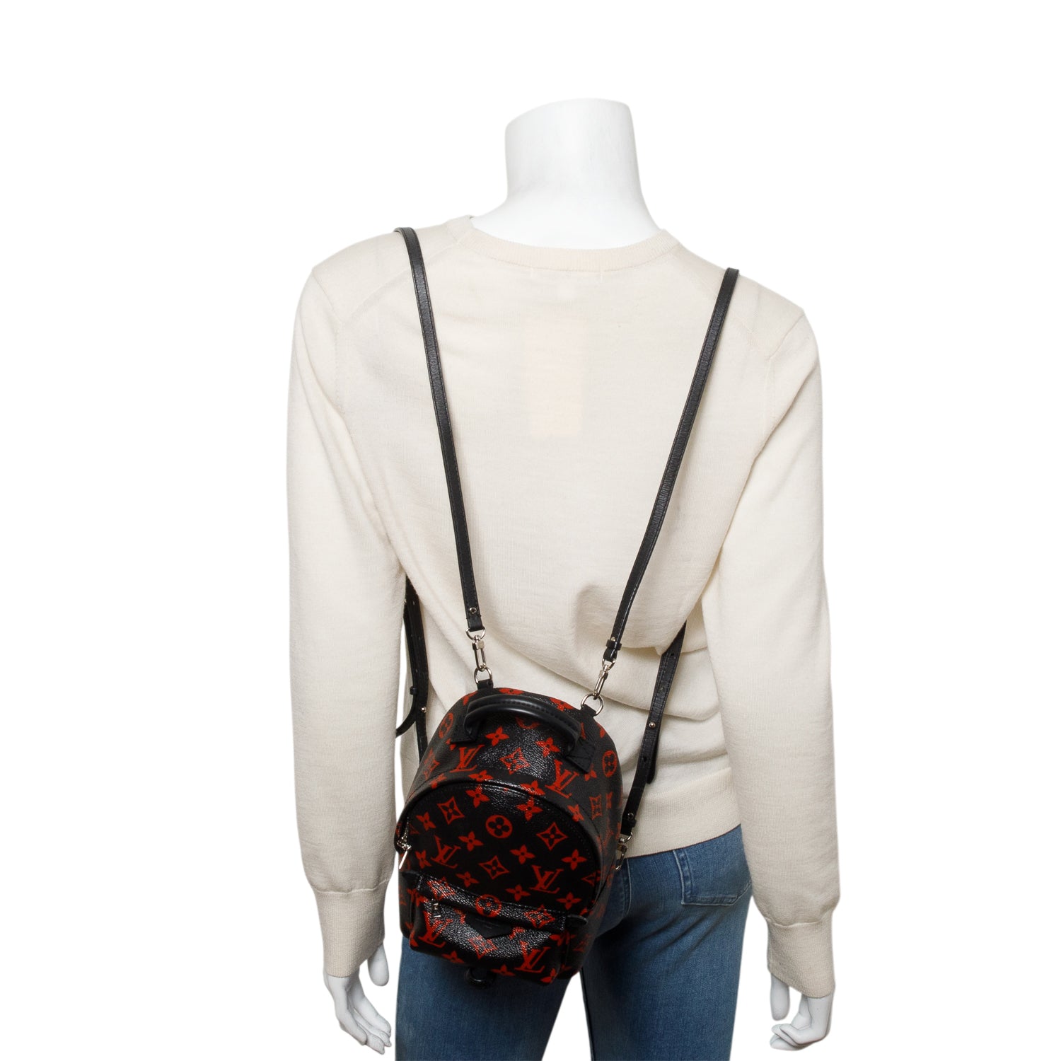 Louis Vuitton Black Monogram Infrarouge Palm Springs Mini Backpack