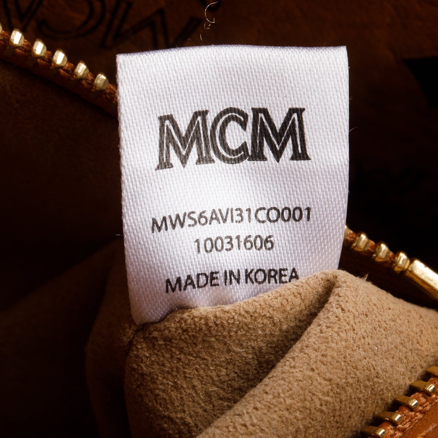 MCM Brown Visetos Small Stud Shoulder Bag