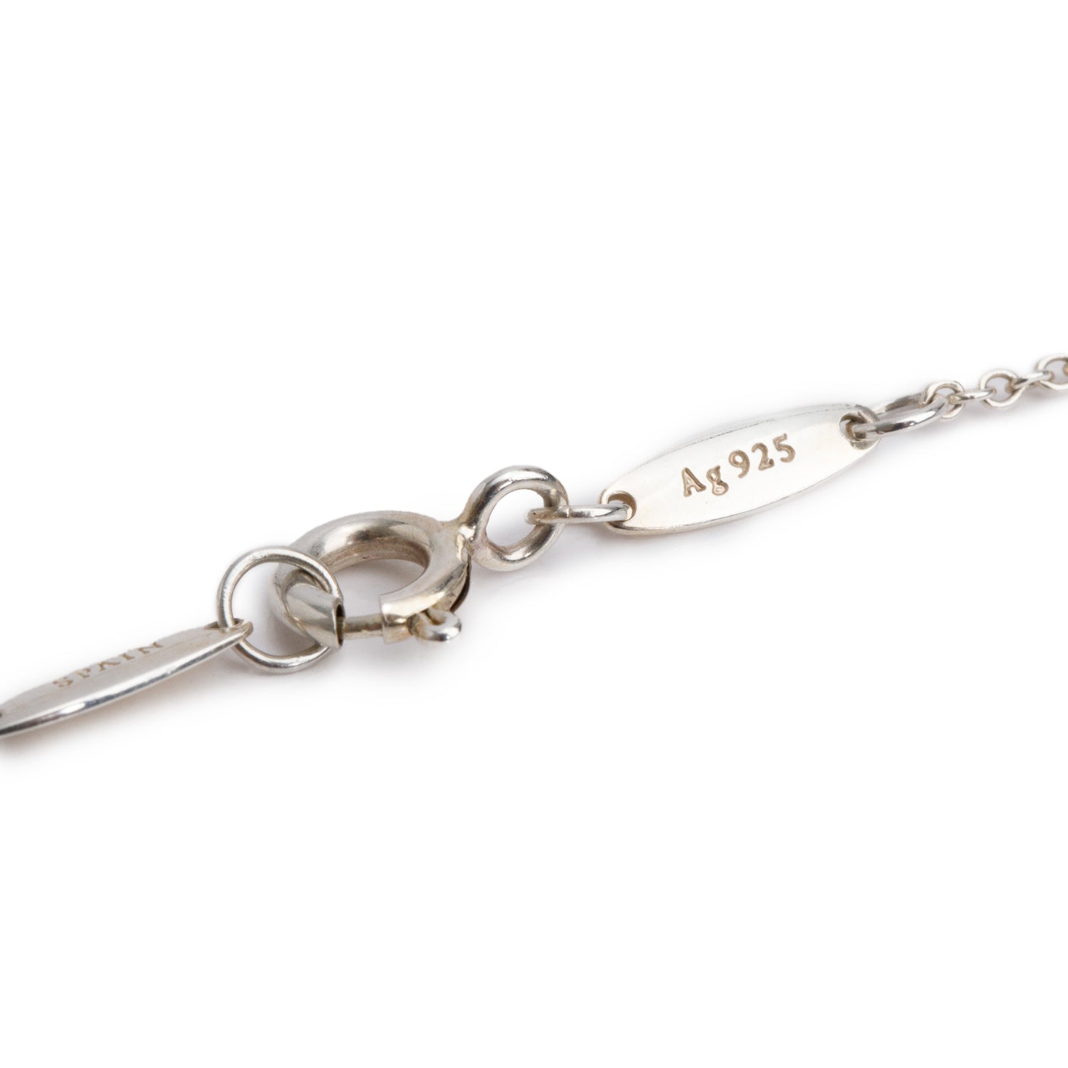Tiffany & Co. Elsa Peretti Sterling Silver 0.03 ct. Diamonds by the Yard Pendant Necklace