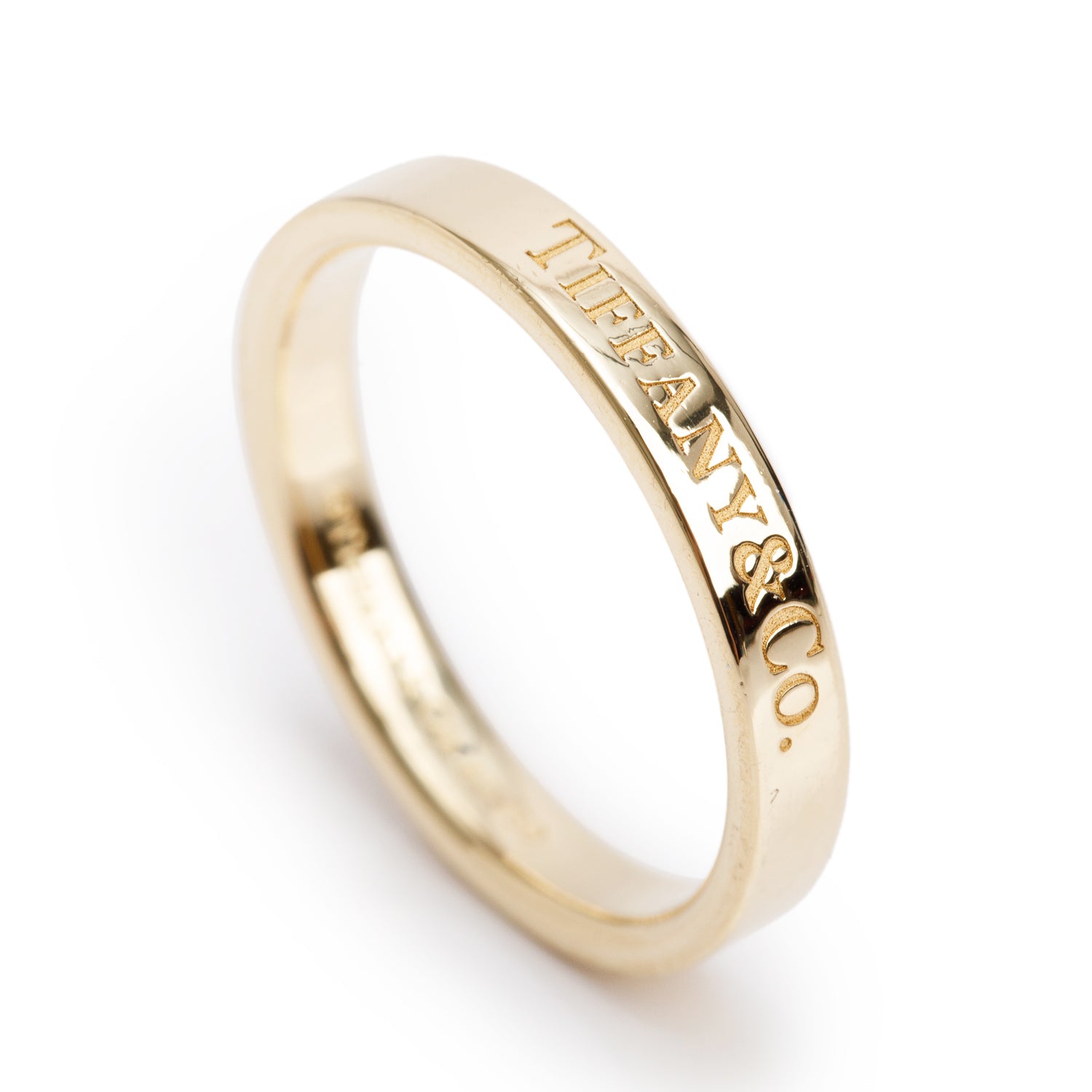 Tiffany & Co. 18k Yellow Gold 'Tiffany & Co.' 3 MM Band Ring, Size 6.75