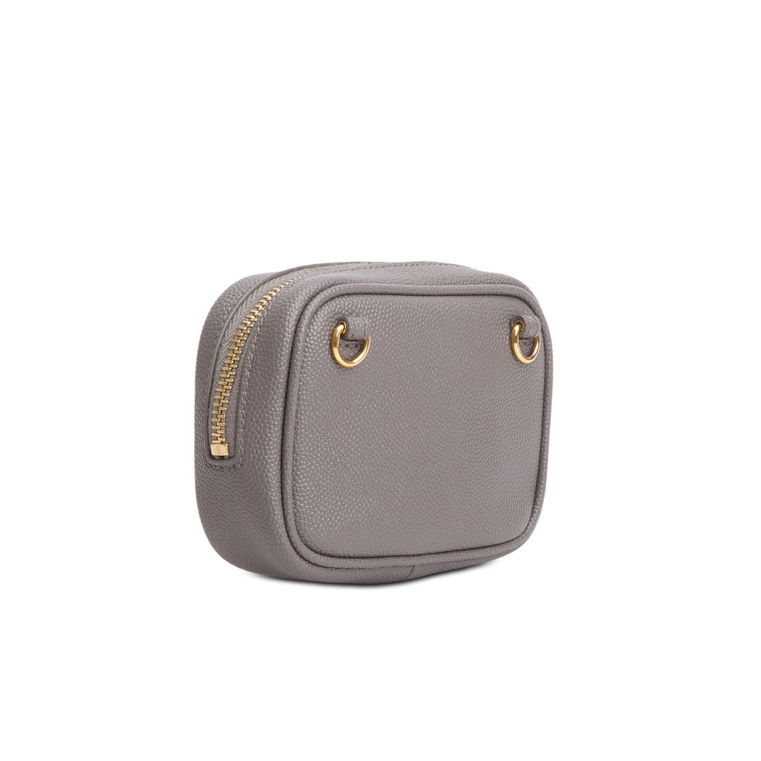 Saint Laurent 2020 Grey Grain de Poudre Matelasse Monogram Baby Lou Camera Bag