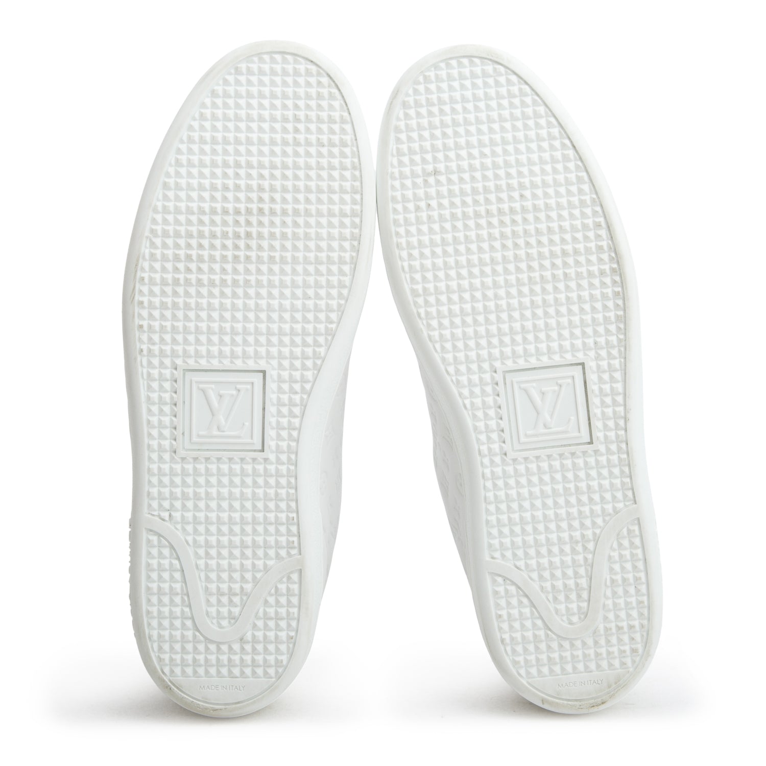 Louis Vuitton 2025 White Monogram Calfskin Frontrow Sneakers, Women's Size 38 w/ Box & Receipt