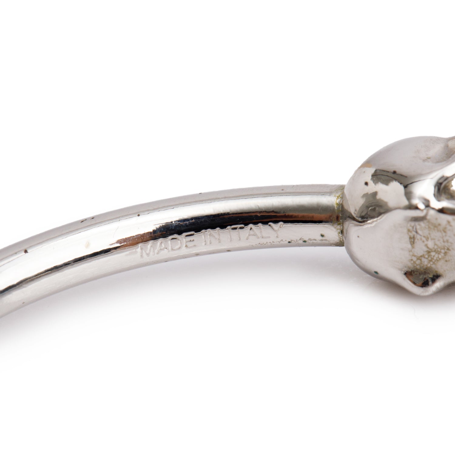 Alexander Mcqueen Silver Plated Twin Skull Cuff Bangle w/ Box