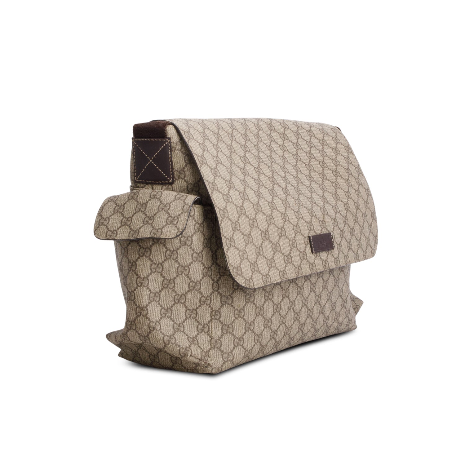 Gucci Beige GG Supreme Monogram Large Diaper Bag