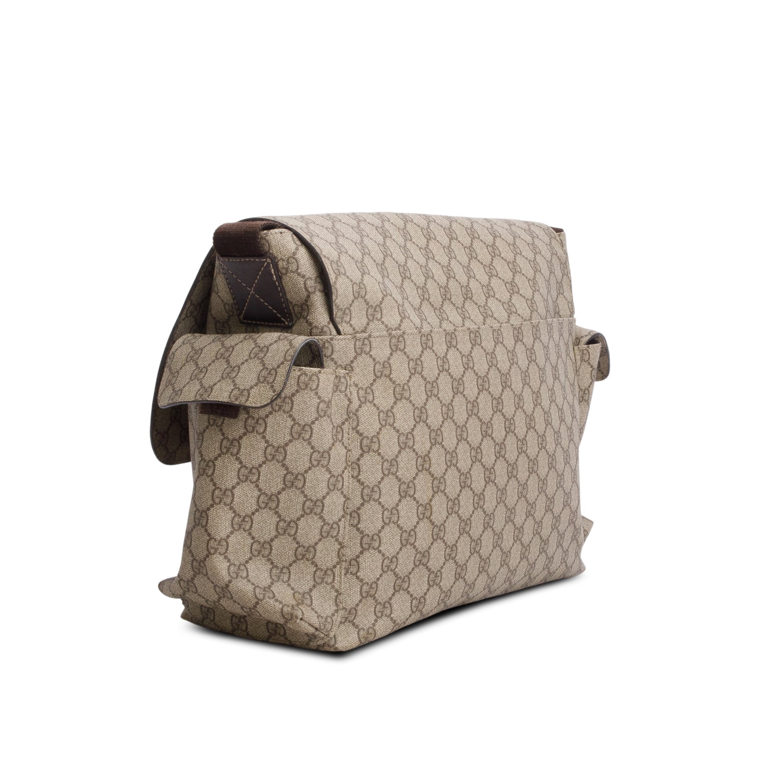 Gucci Beige GG Supreme Monogram Large Diaper Bag