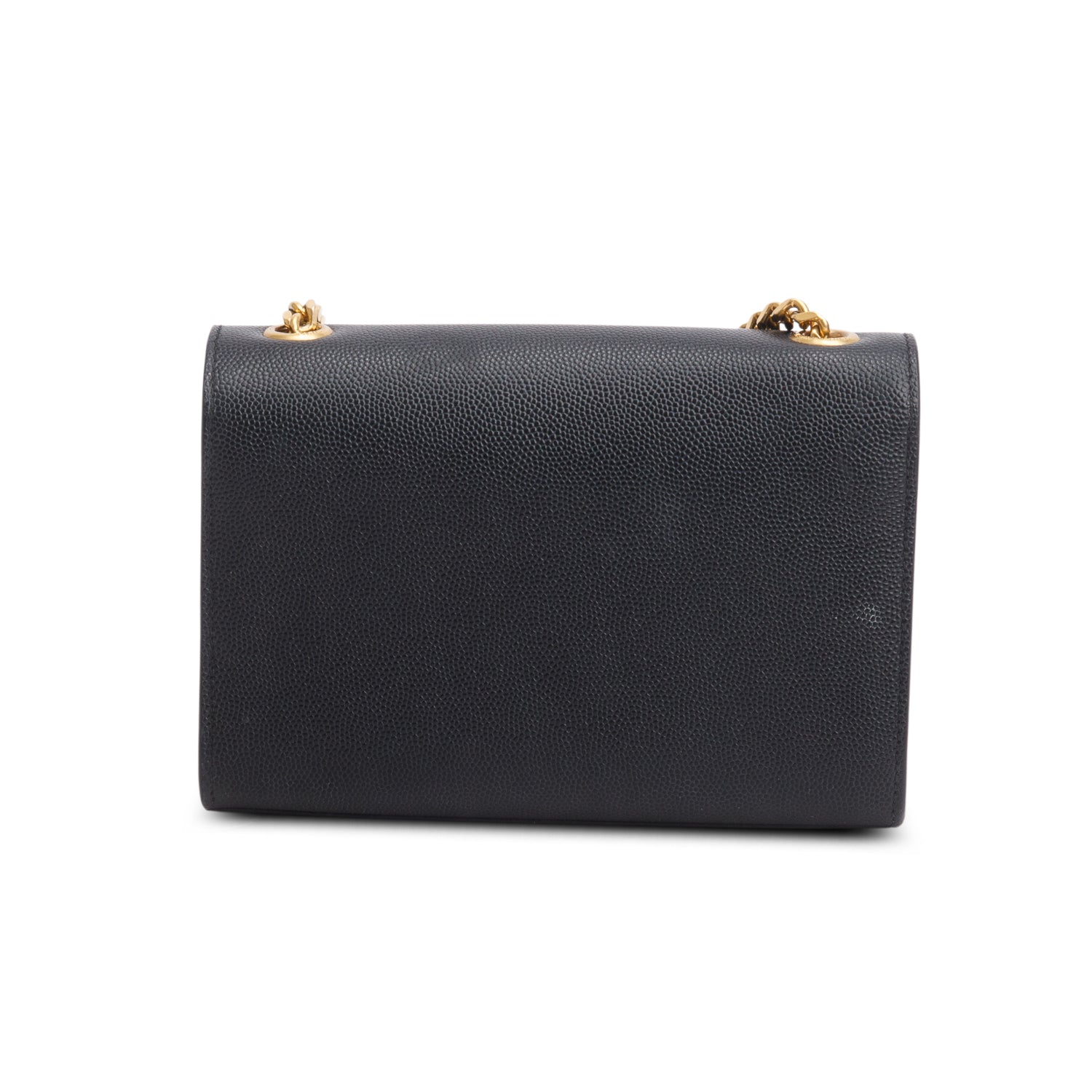 Saint Laurent Black Grain De Poudre Leather Mini Monogram Kate Bag