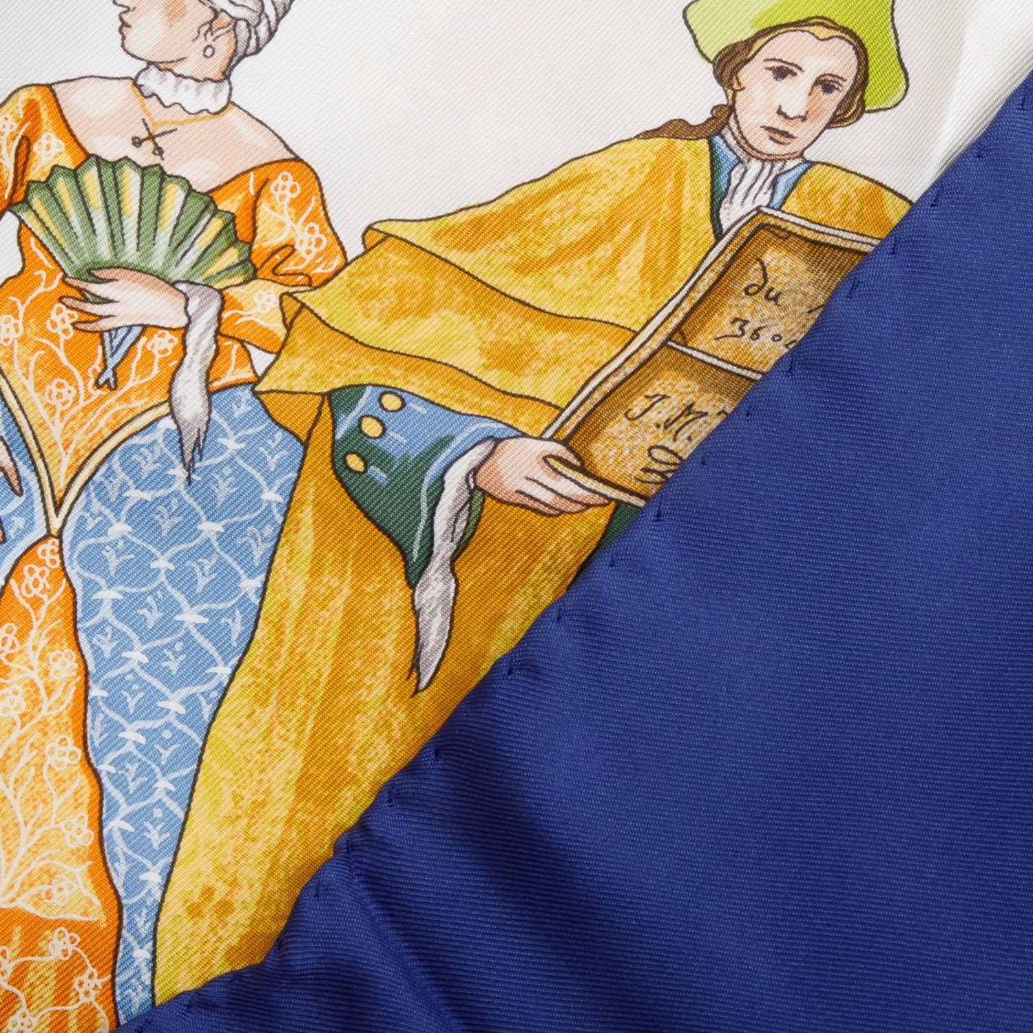 Hermes Blue & Multicolor 'Turqueries En L'honneur De Mr Le T' Silk Scarf 90 w/ Box