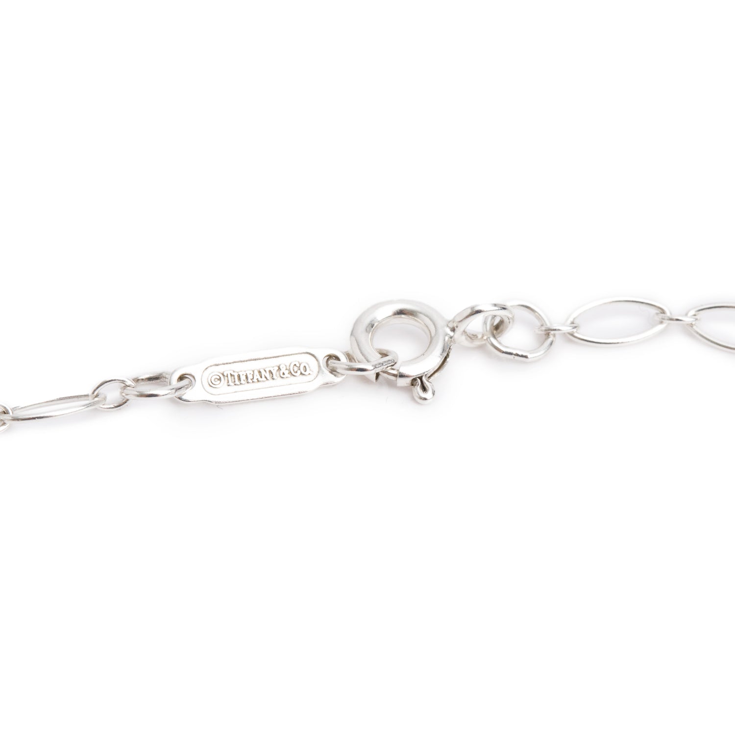 Tiffany & Co. Sterling Silver Large Oval Key Pendant Necklace