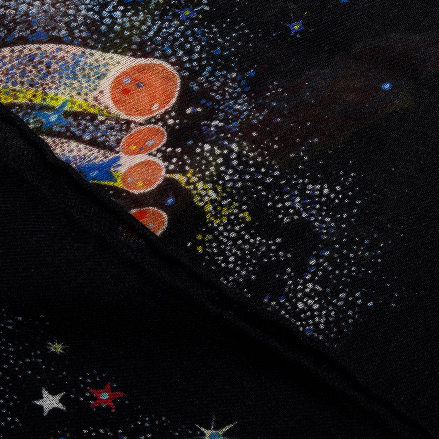 Christian Dior Black & Multicolor Mitza Zodiac Fantastico Cashmere Silk Shawl 140