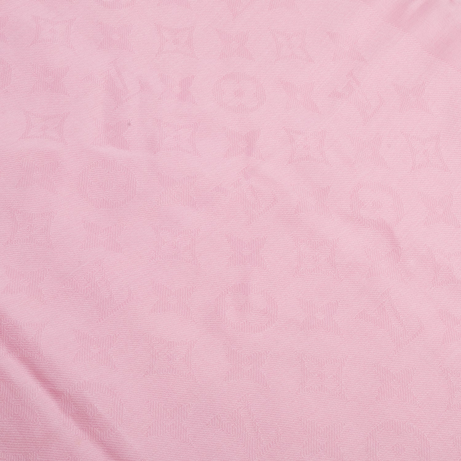 Louis Vuitton Pink Monogram Silk Wool Shawl Scarf