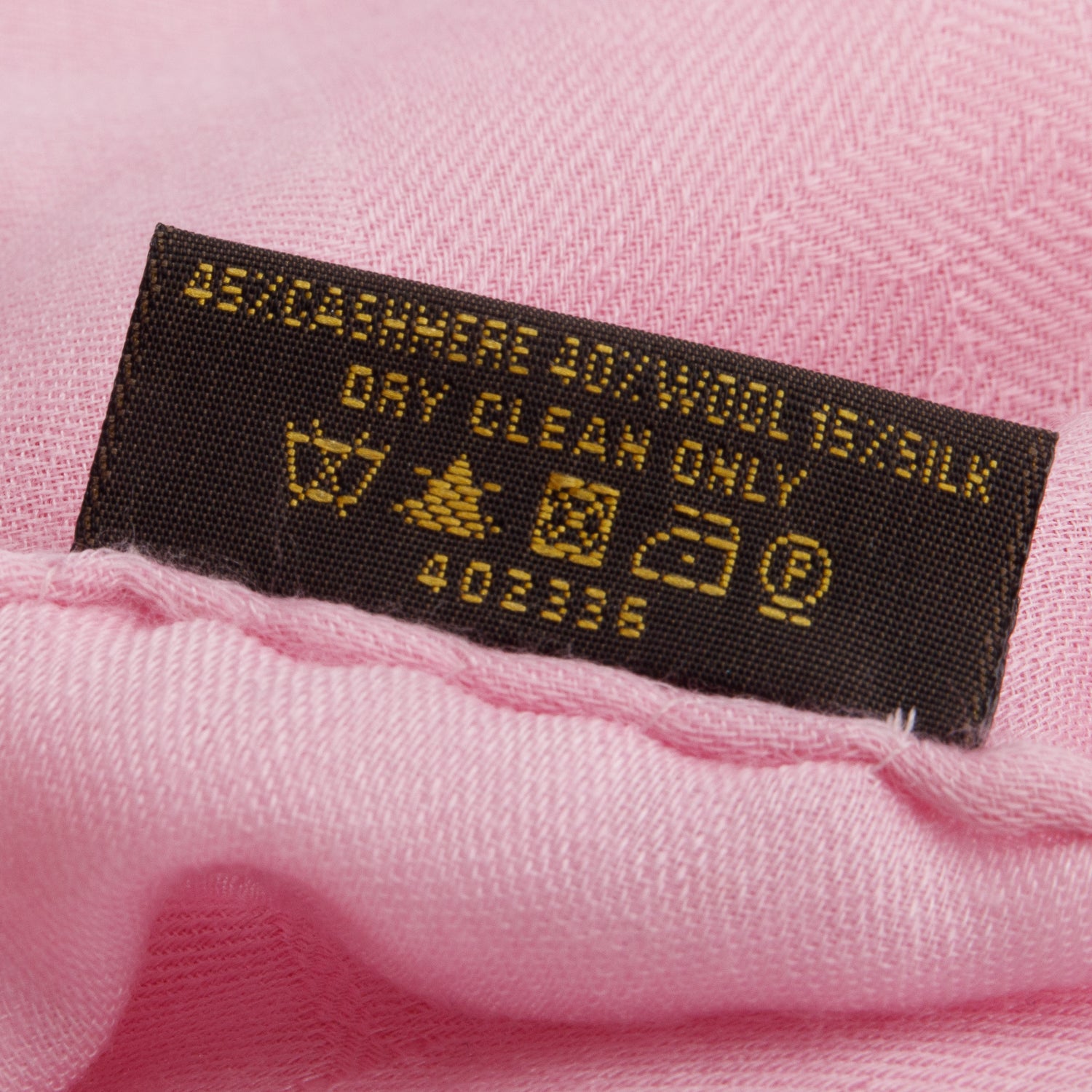 Louis Vuitton Pink Monogram Silk Wool Shawl Scarf