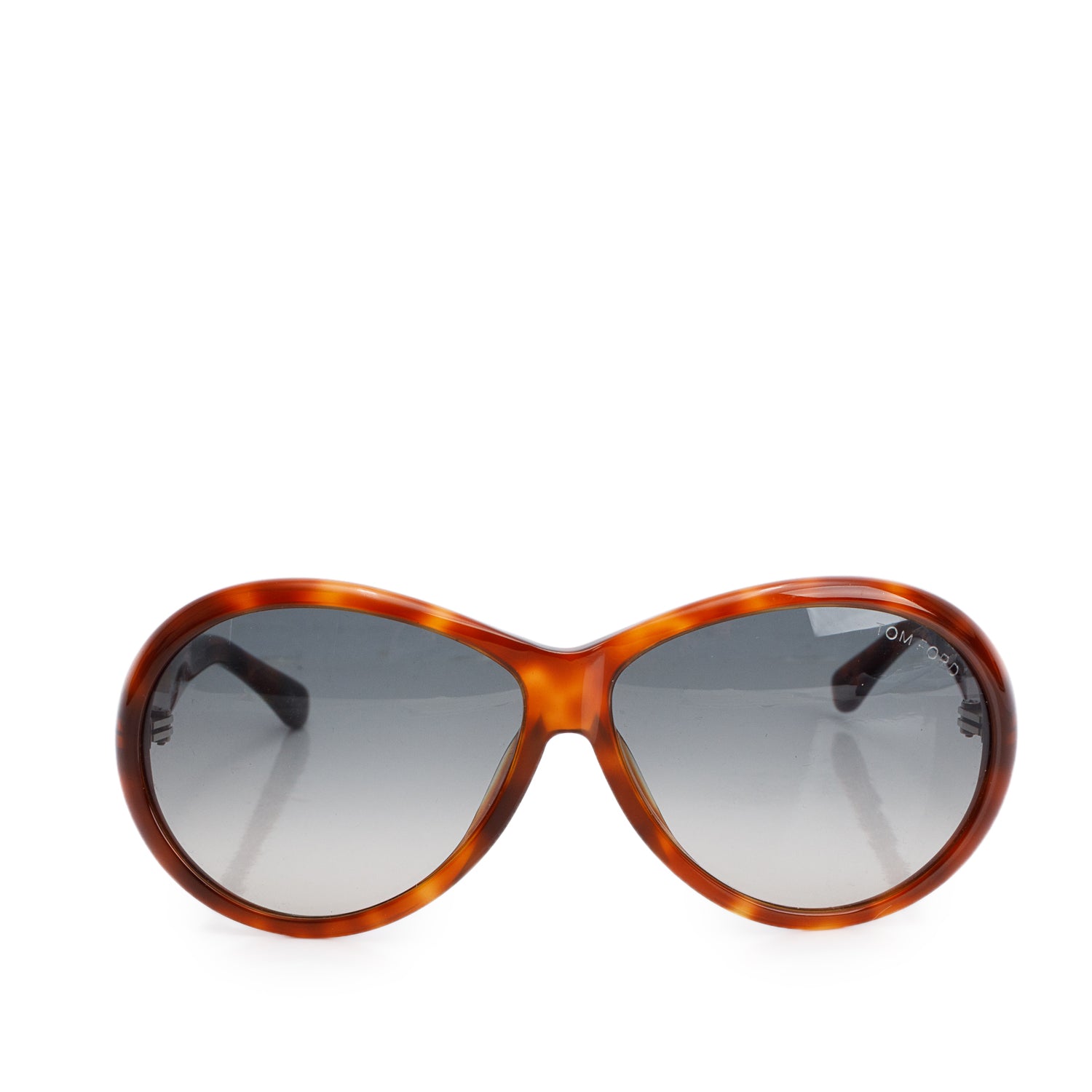 Tom Ford TF 202 Havana Acetate Geraldine Oval Sunglasses w/ Box & Case