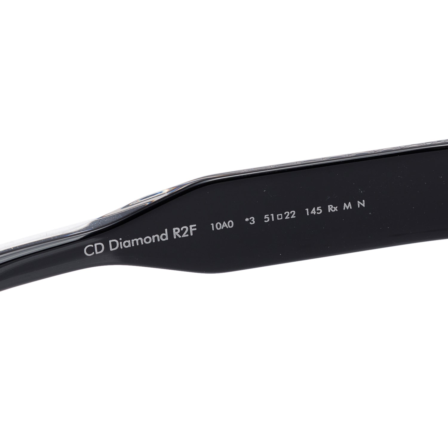 Christian Dior Black Acetate Diamond R2F Round Sunglasses w/ Case