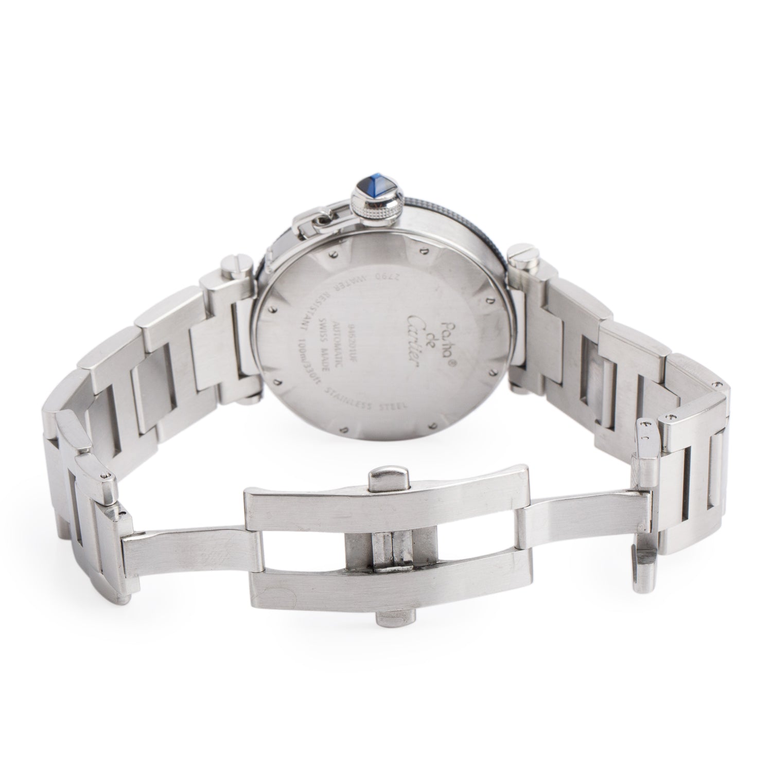 Cartier Stainless Steel Pasha Seatimer 40 MM Automatic Watch Silver Dial 2790 w/ Box & Papers